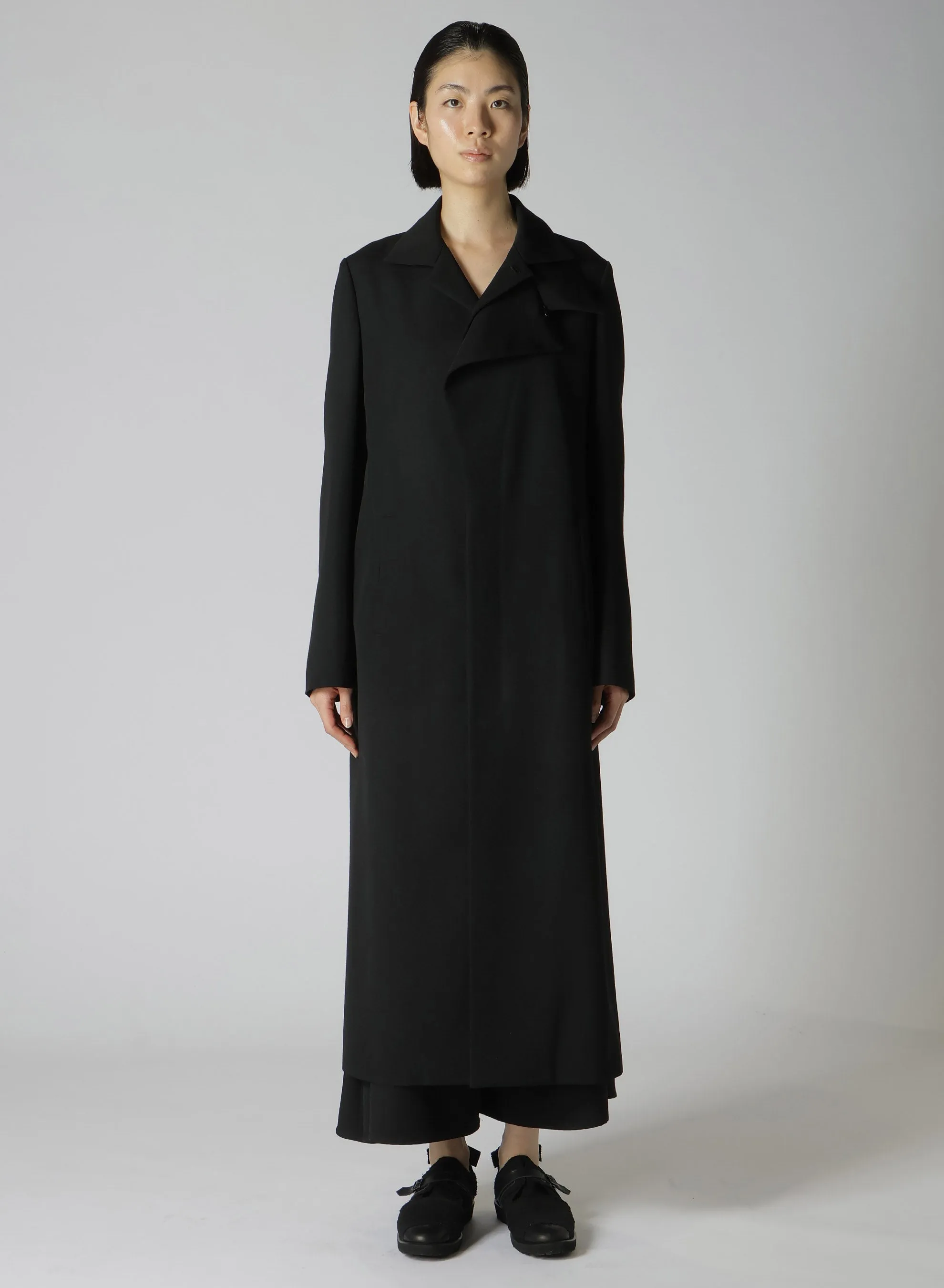 2/60 WOOL GABARDINE R DOUBLE LAYERED LONG COAT sold by Yohji Yamamoto product image thumbnail 3