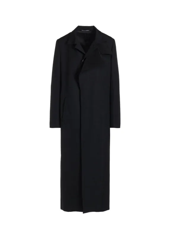 2/60 WOOL GABARDINE R DOUBLE LAYERED LONG COAT sold by Yohji Yamamoto