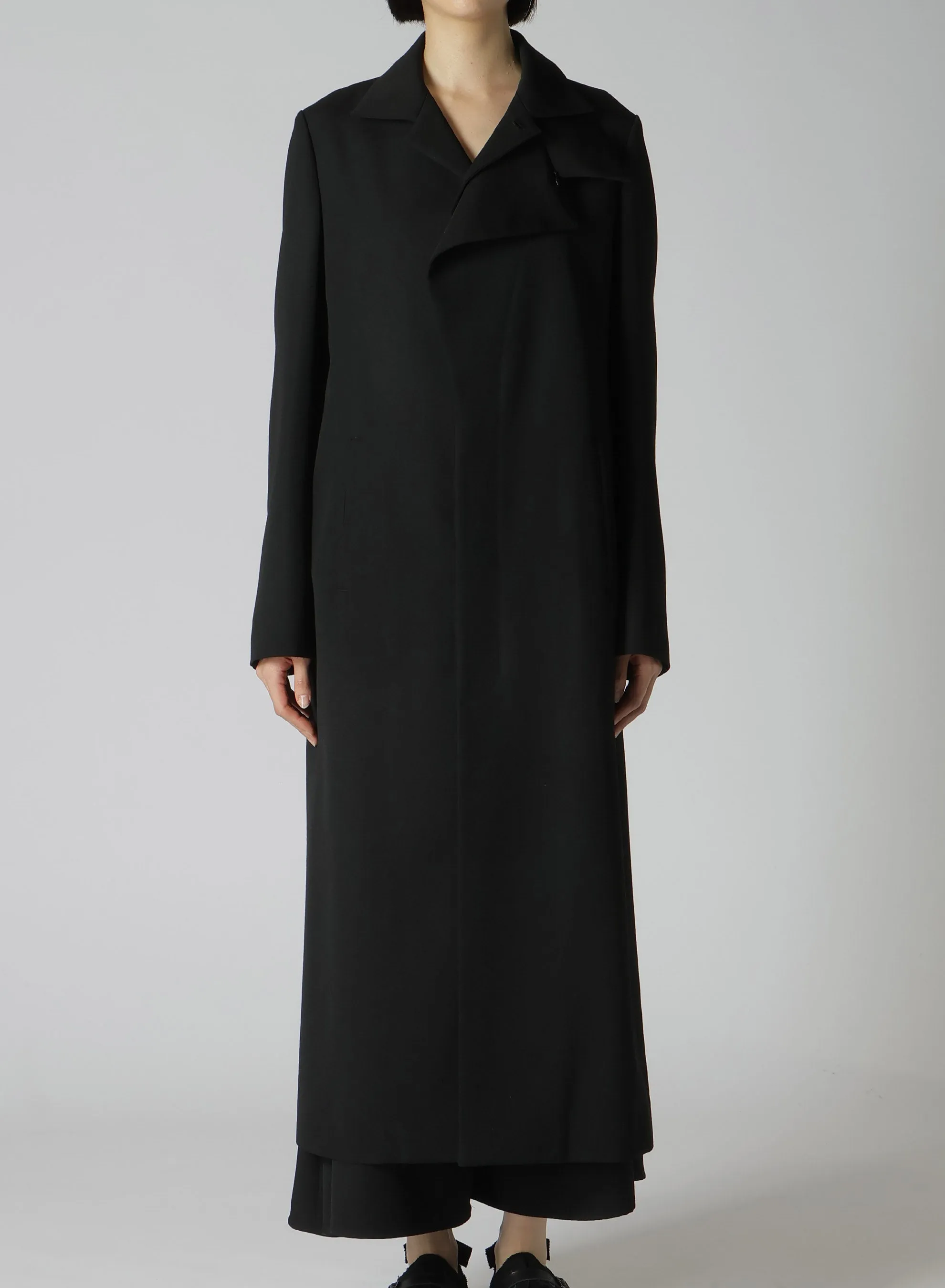 2/60 WOOL GABARDINE R DOUBLE LAYERED LONG COAT sold by Yohji Yamamoto product image thumbnail 2