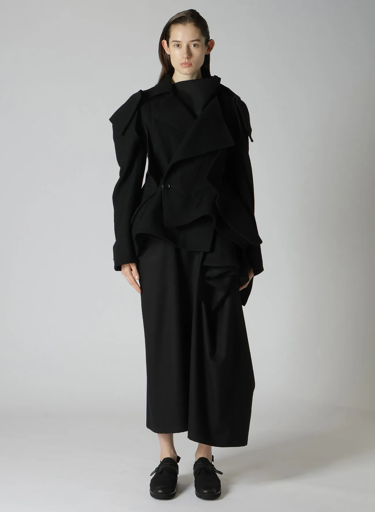 1/16 FLANNEL 3D SLV ASYMMETRY COAT sold by Yohji Yamamoto product image thumbnail 3