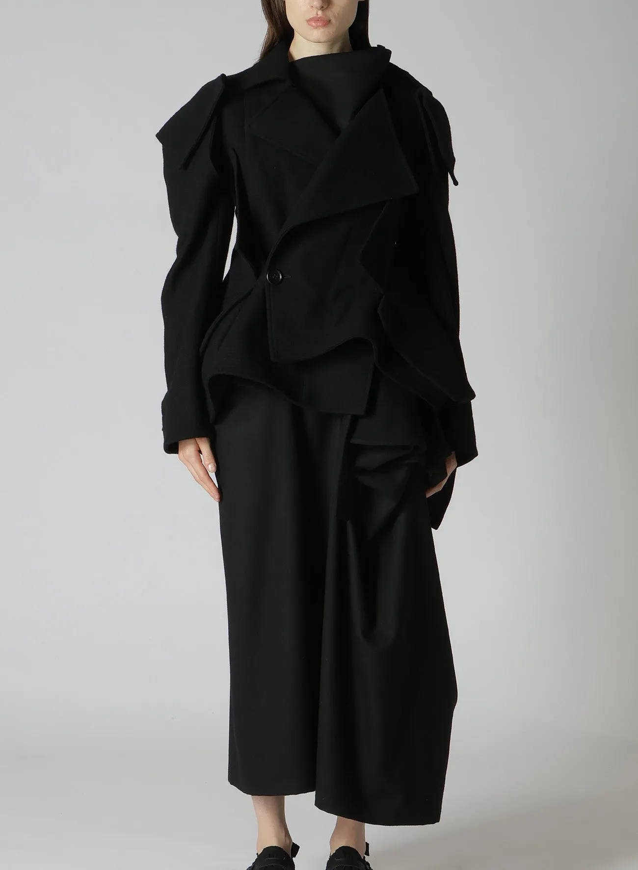 1/16 FLANNEL 3D SLV ASYMMETRY COAT sold by Yohji Yamamoto product image thumbnail 2