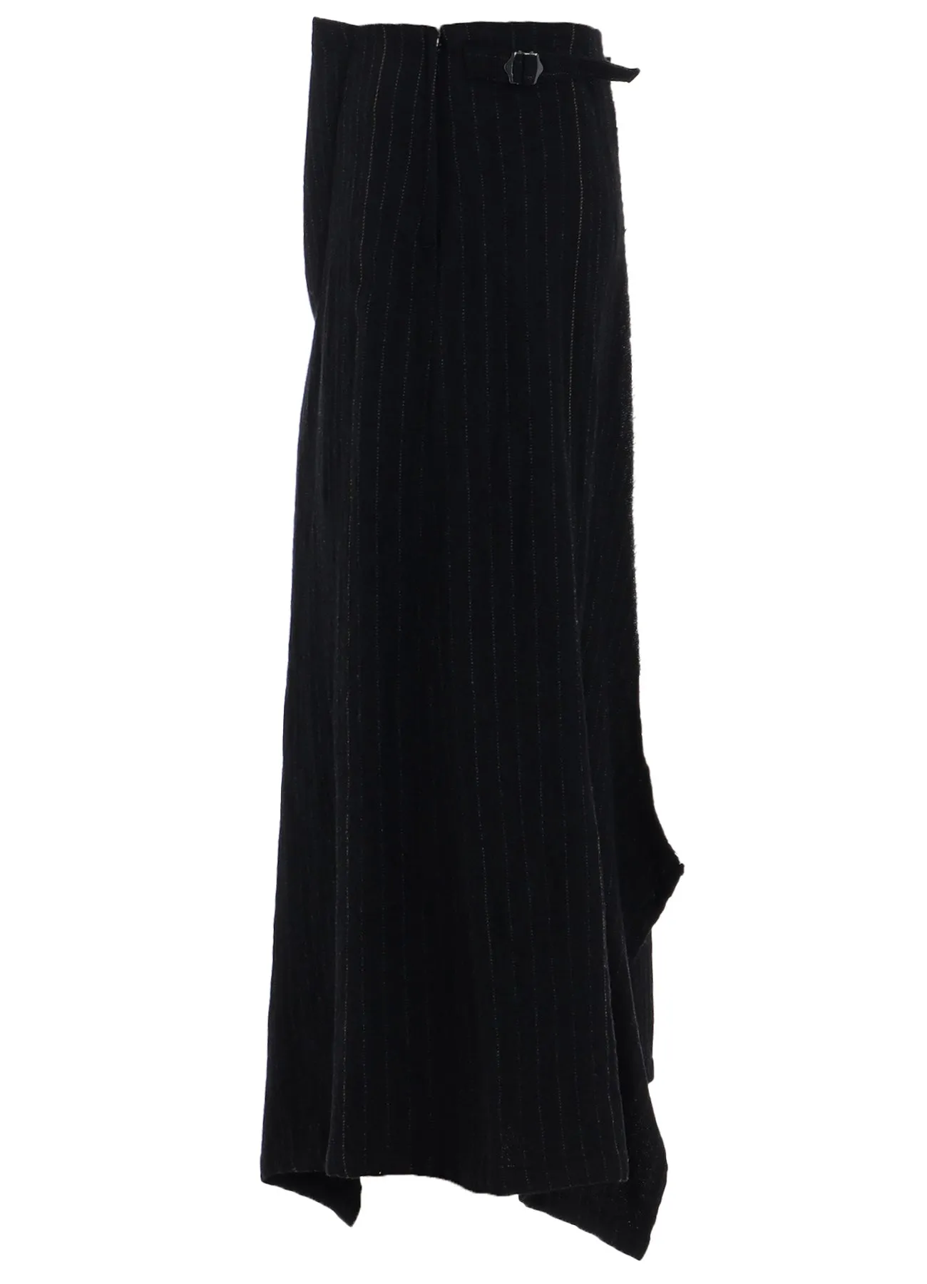 WOOL PINSTRIPE LEFT SIDE PATCH SKIRT PANTS sold by Yohji Yamamoto product image thumbnail 3