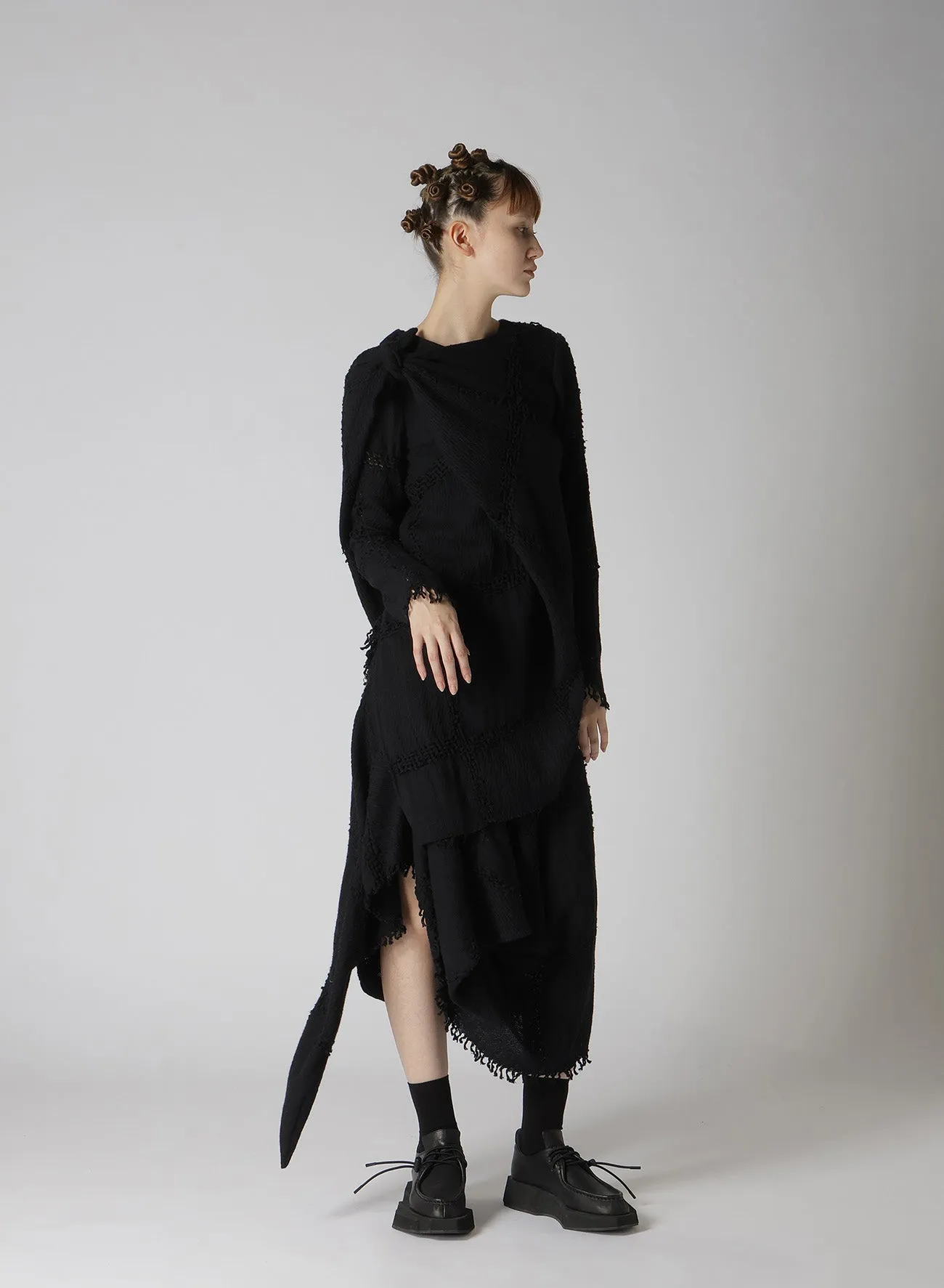 BLOCK JACQUARD THORN SKIRT sold by Yohji Yamamoto product image thumbnail 4