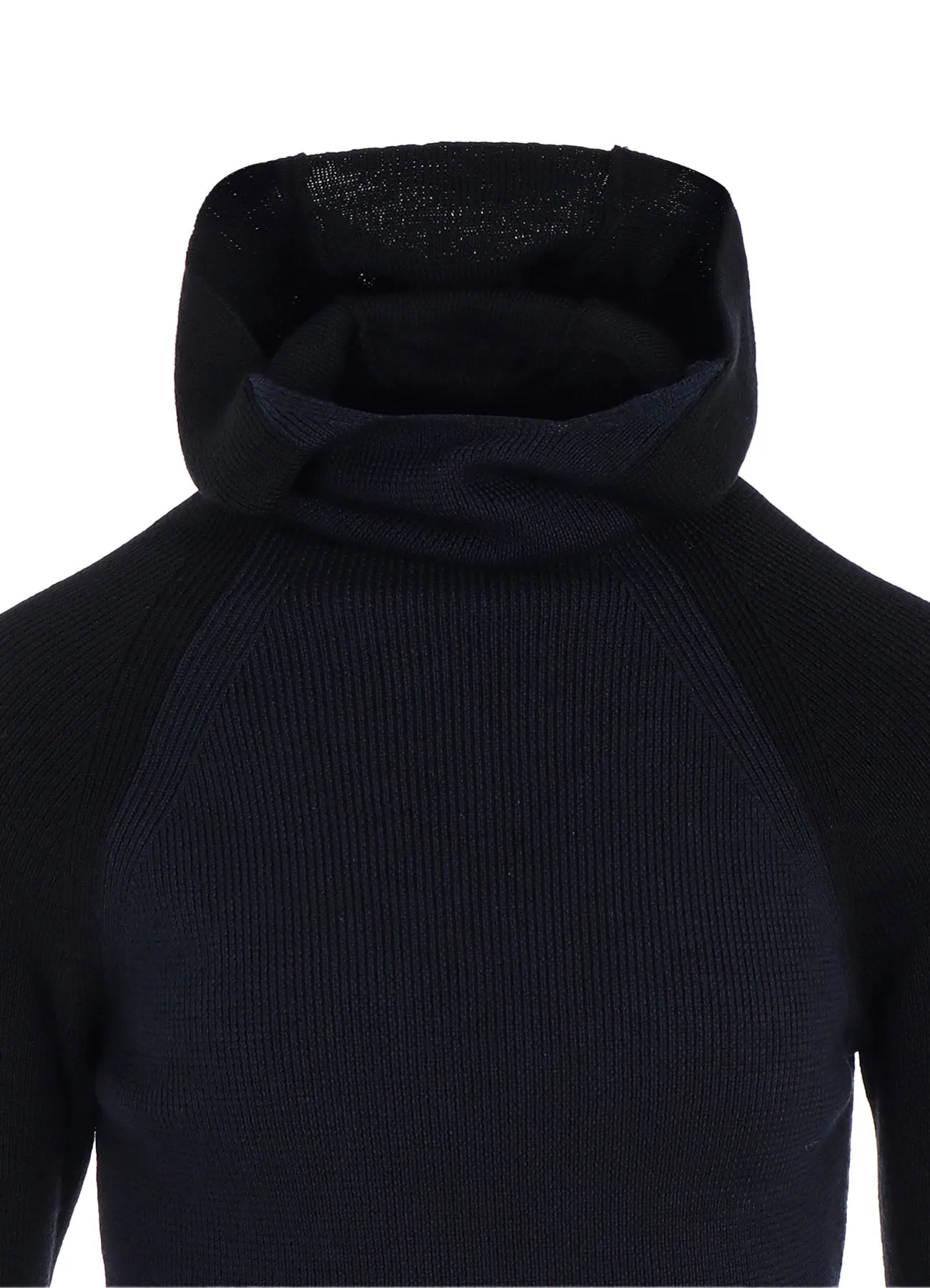 STANDARD WOOL WOSHABLE PLAIN STITCH SIDE HOODED KNITWEAR sold by Yohji Yamamoto product image thumbnail 5