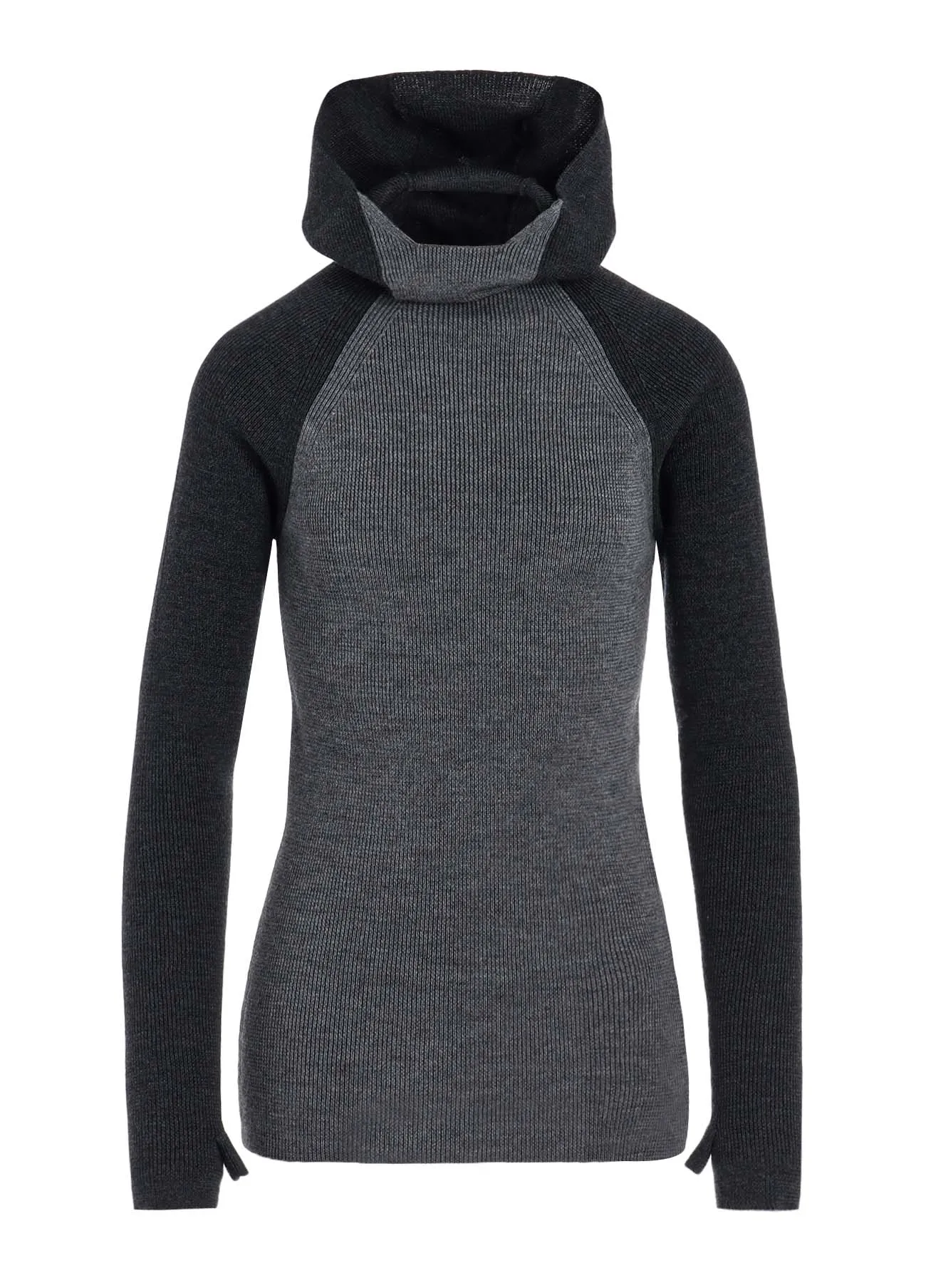 STANDARD WOOL WOSHABLE PLAIN STITCH SIDE HOODED KNITWEAR sold by Yohji Yamamoto product image thumbnail 2
