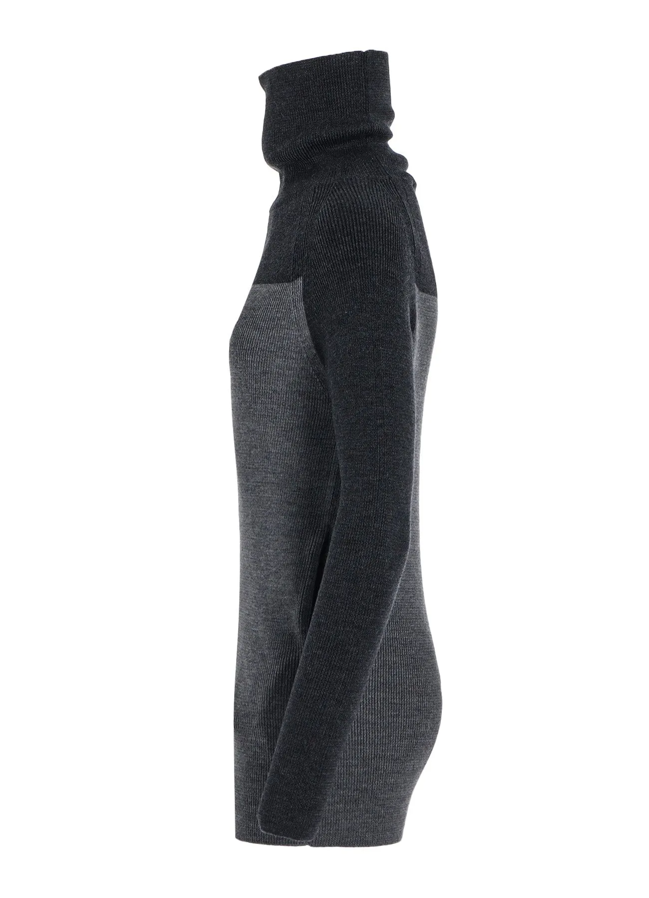 STANDARD WOOL WOSHABLE PLAIN STITCH SIDE TUETLE LONG TURTLE KNITWEAR sold by Yohji Yamamoto product image thumbnail 3
