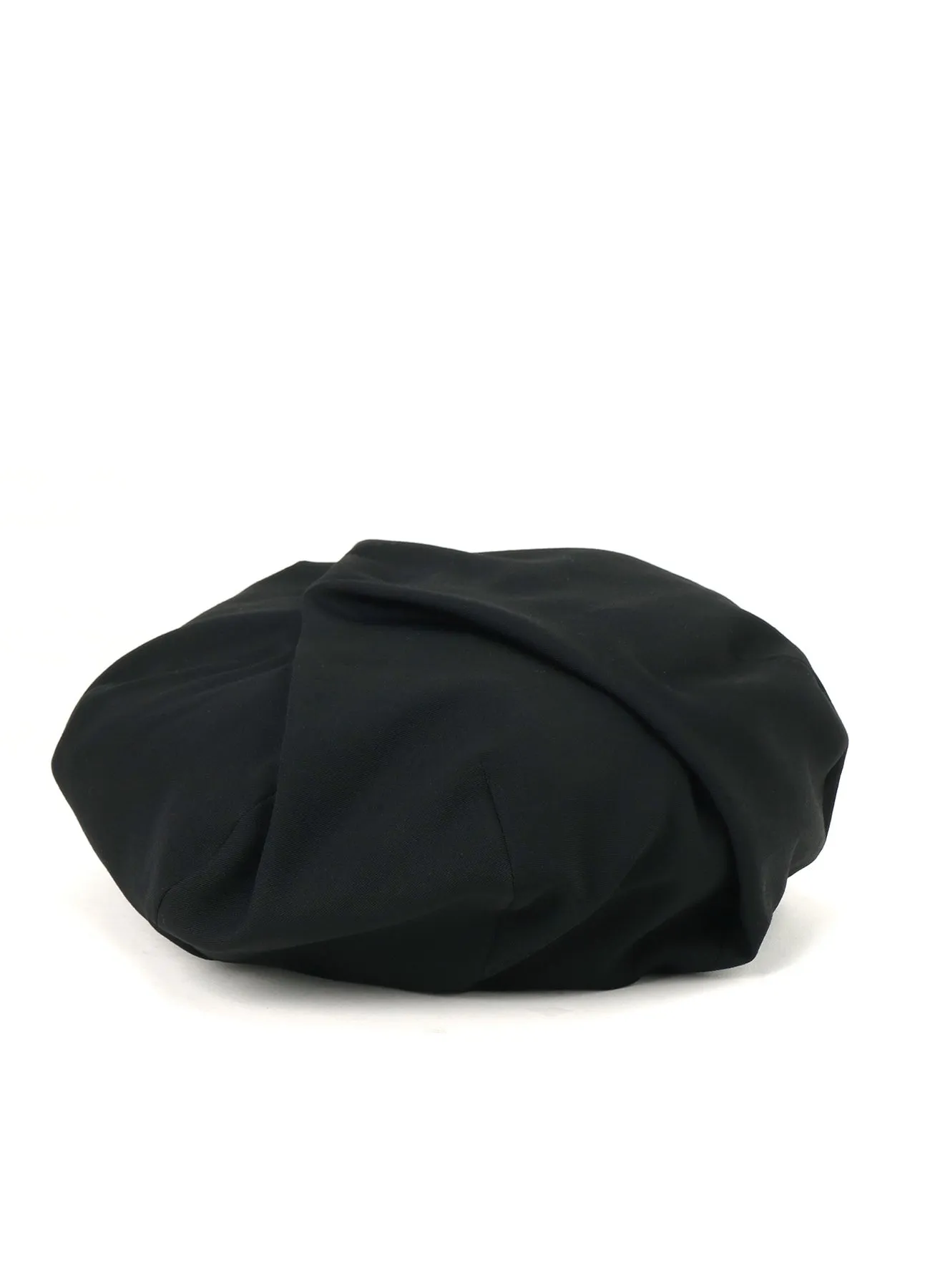 WOOL GABARDINE BERET WITH TUCKS sold by Yohji Yamamoto