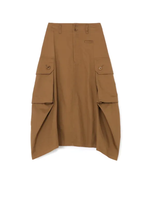 [Y's BORN PRODUCT] COTTON TWILL CARGO PANTS-STYLE SKIRT sold by Yohji Yamamoto