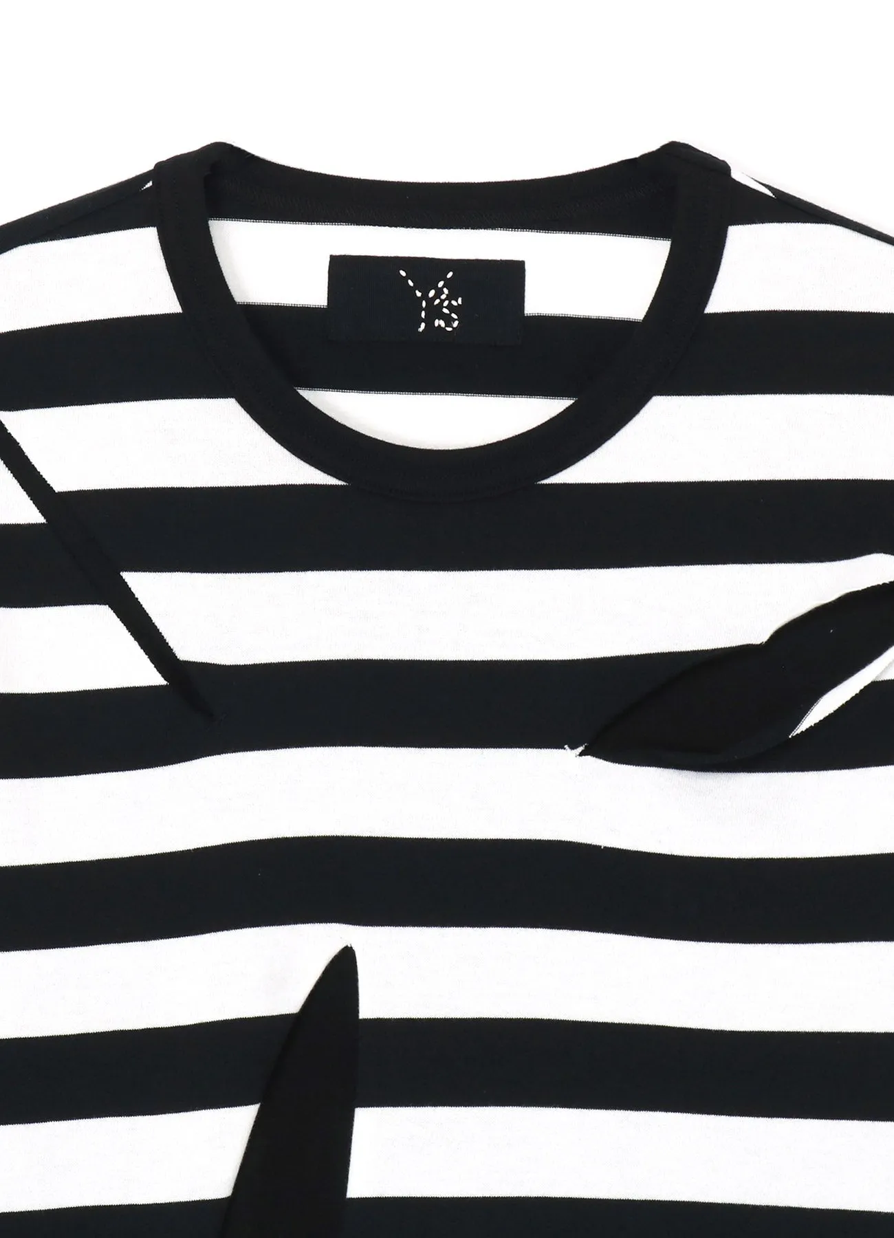 STRIPED COTTON LONG SLEEVE T-SHIRT sold by Yohji Yamamoto product image thumbnail 4