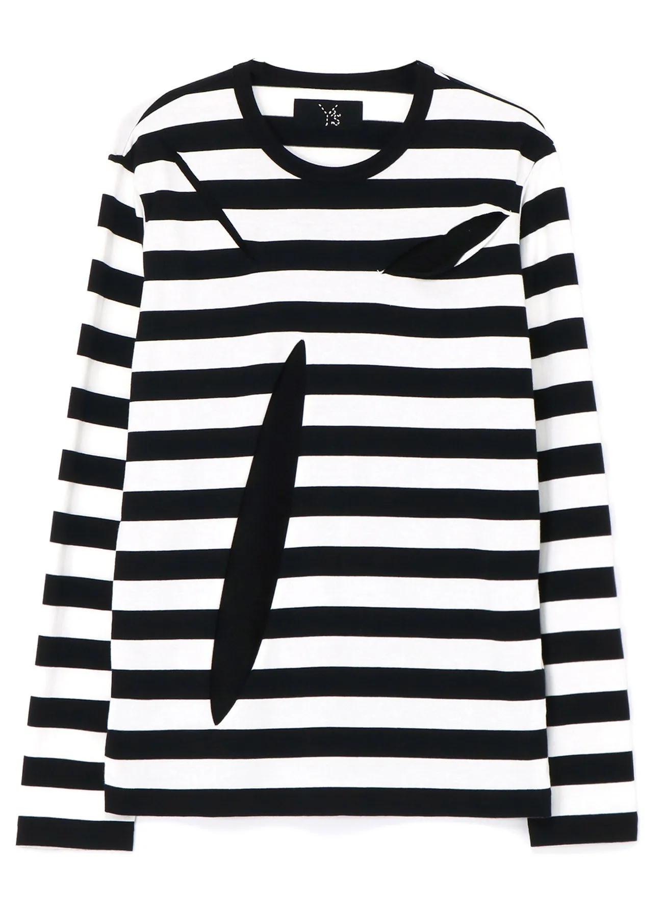 STRIPED COTTON LONG SLEEVE T-SHIRT sold by Yohji Yamamoto product image thumbnail 2