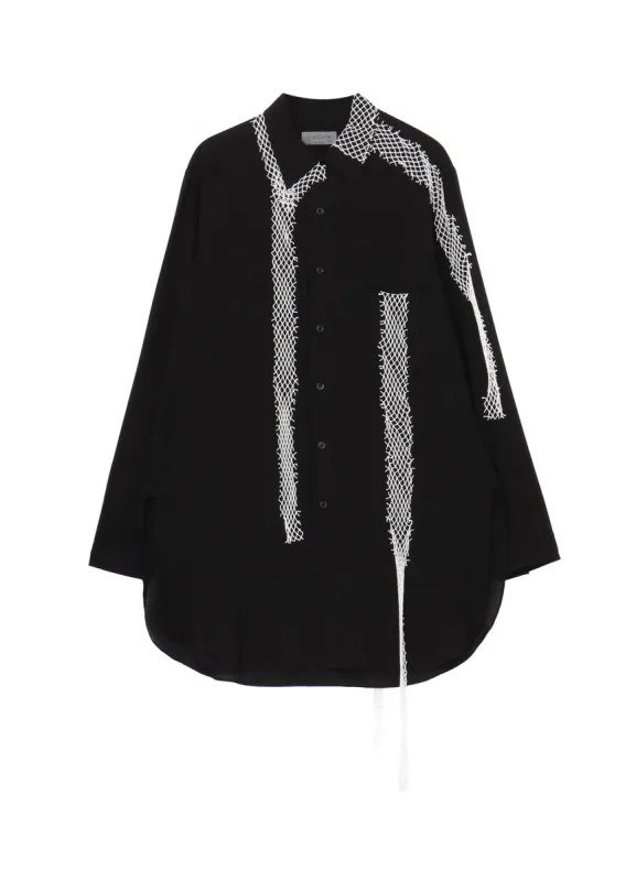 【PIECE UNIQUE/THE SHOP】CELLLOSE LOAN WHITE MESH BLOUSE sold by Yohji Yamamoto