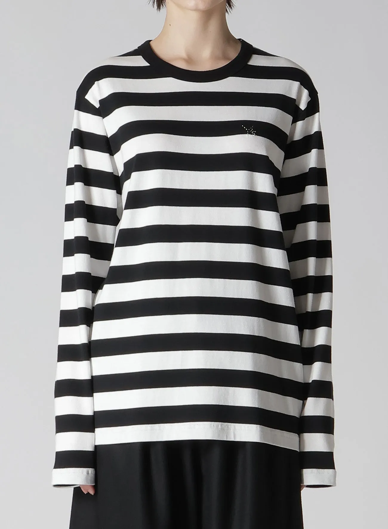 40/2 STRIPE JERSEY Y'S STITCH LONG T sold by Yohji Yamamoto product image thumbnail 4