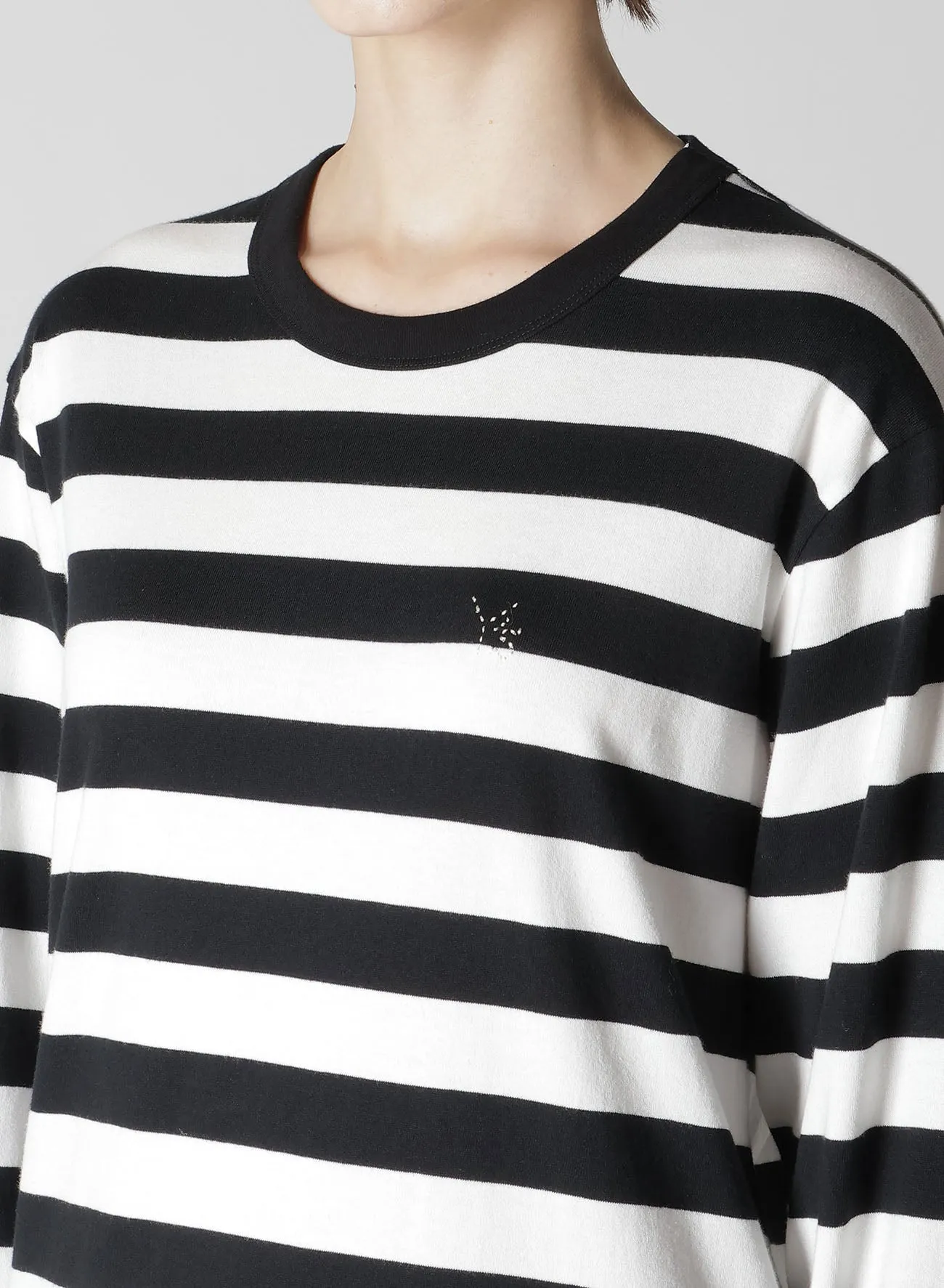 40/2 STRIPE JERSEY Y'S STITCH LONG T sold by Yohji Yamamoto product image thumbnail 5