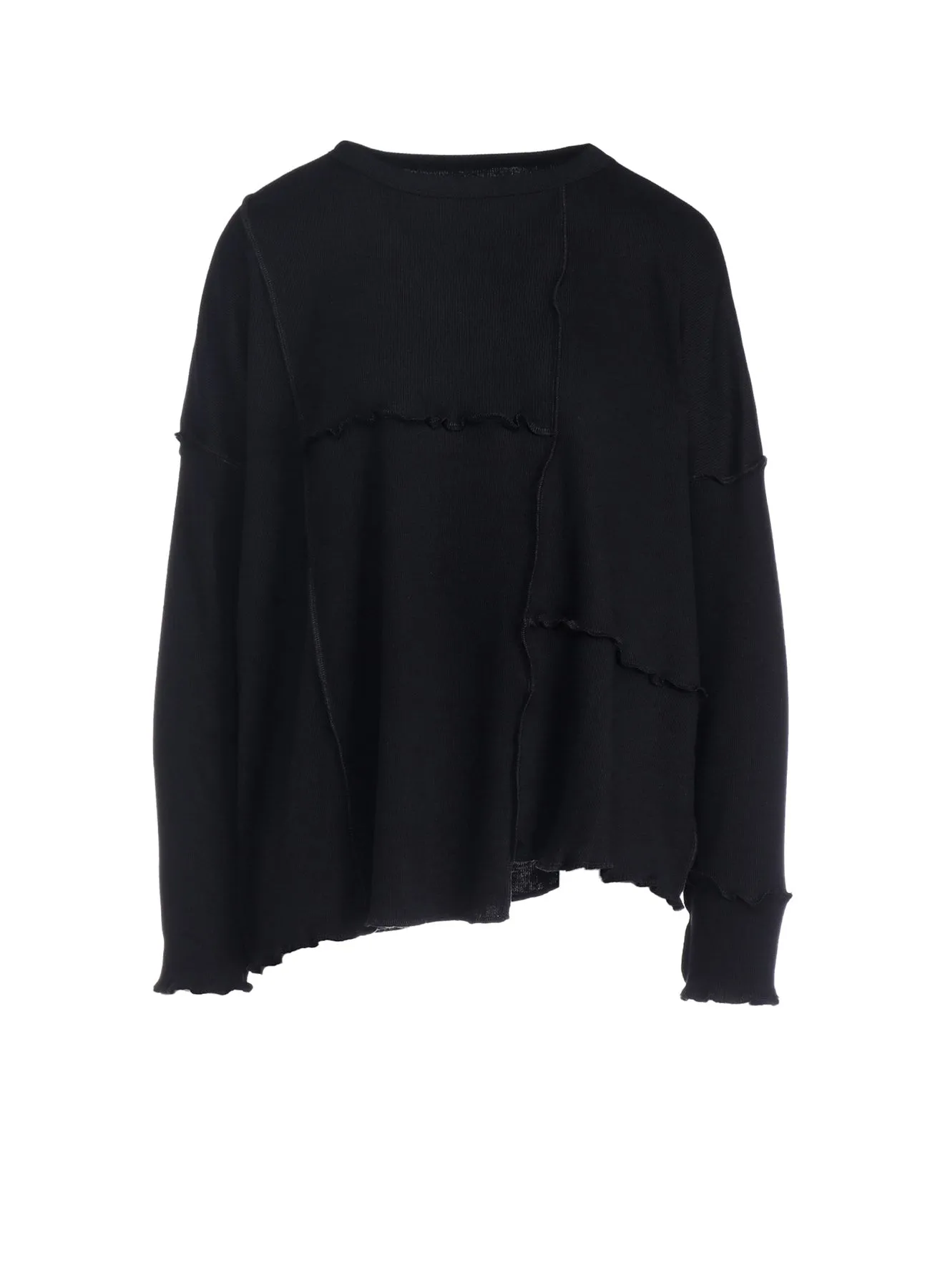 C/Ry RIB PATCHWORK WIDE PULLOVER sold by Yohji Yamamoto