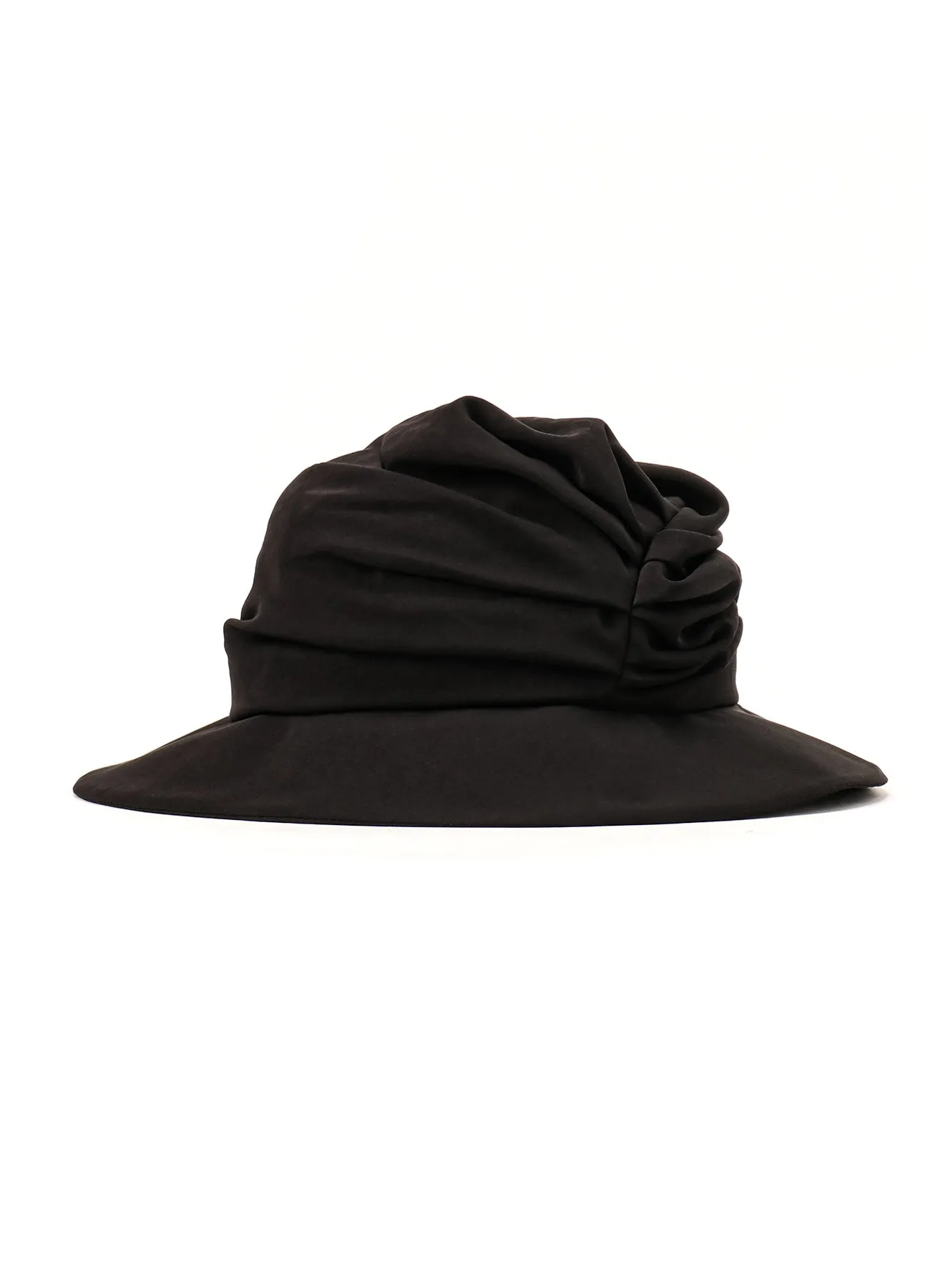 CREPE de CHINE DRAPE TUCKED HAT sold by Yohji Yamamoto product image thumbnail 3