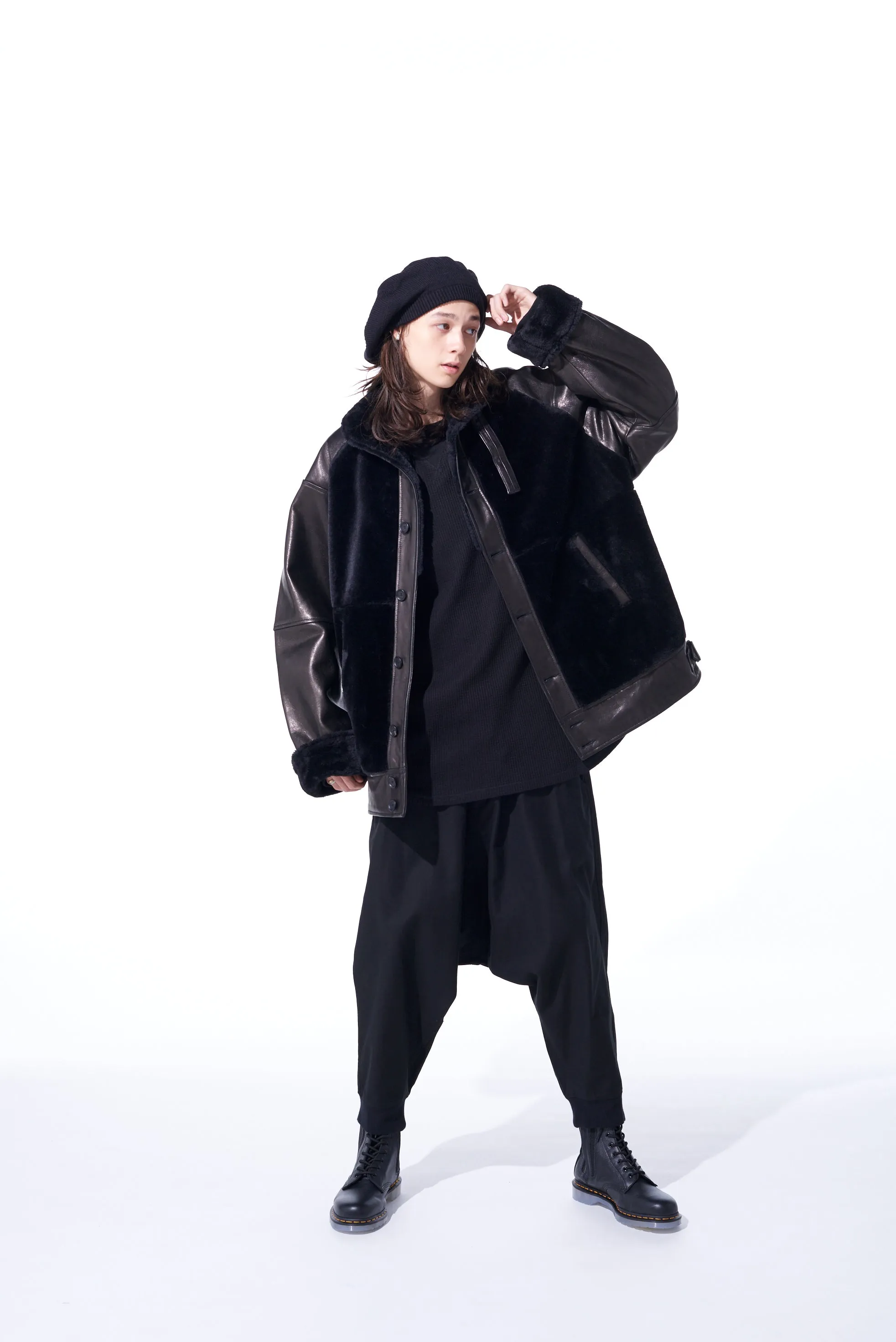 FRENCH WORKER SURGE HEM RIB BALLOON SARUEL PANTS sold by Yohji Yamamoto product image thumbnail 3