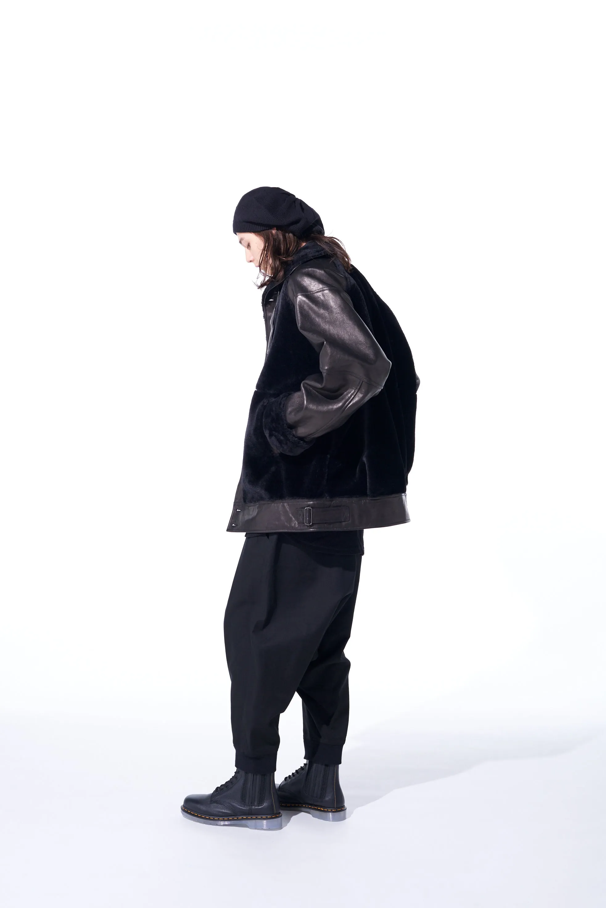 FRENCH WORKER SURGE HEM RIB BALLOON SARUEL PANTS sold by Yohji Yamamoto product image thumbnail 4