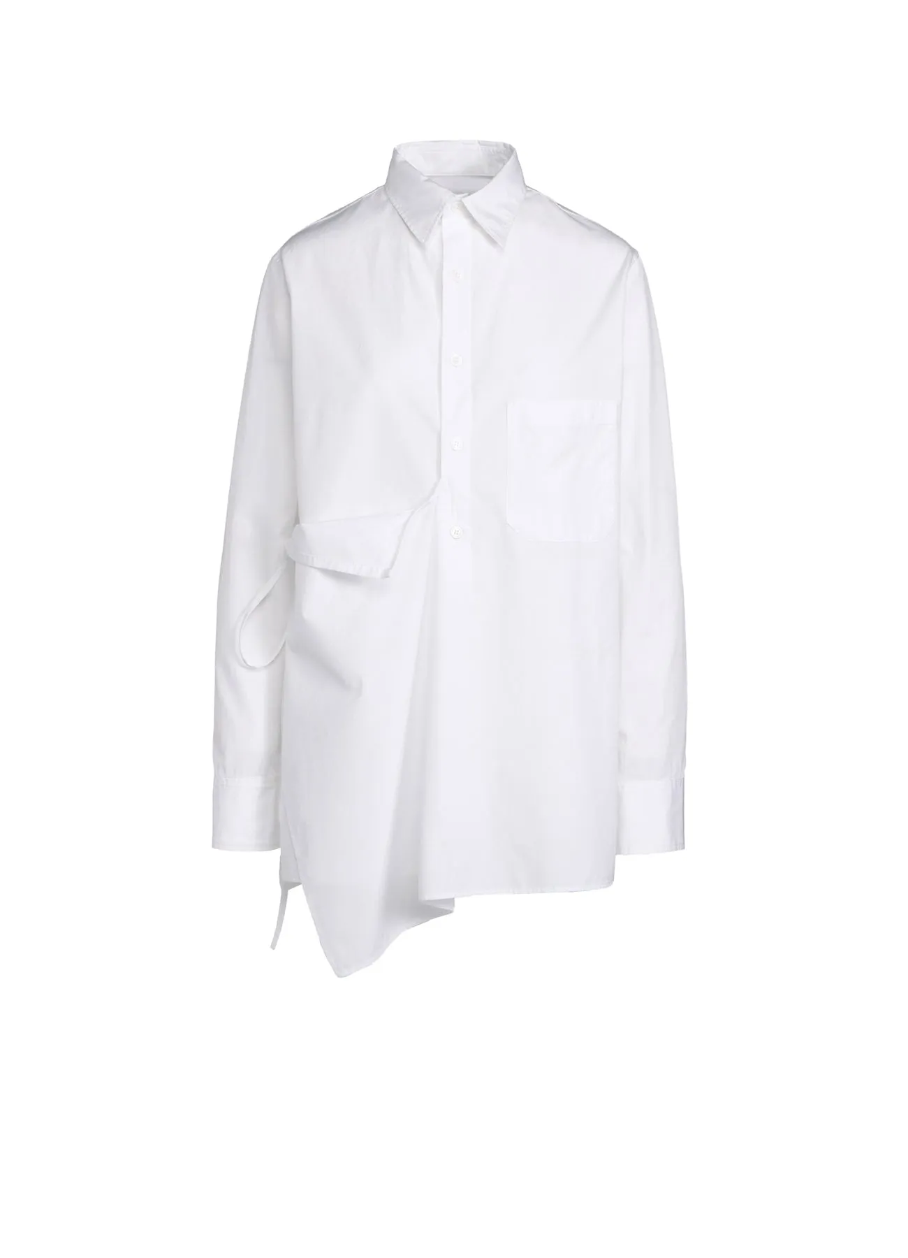COTTON BROAD CLOTH DRAPED SHIRT sold by Yohji Yamamoto