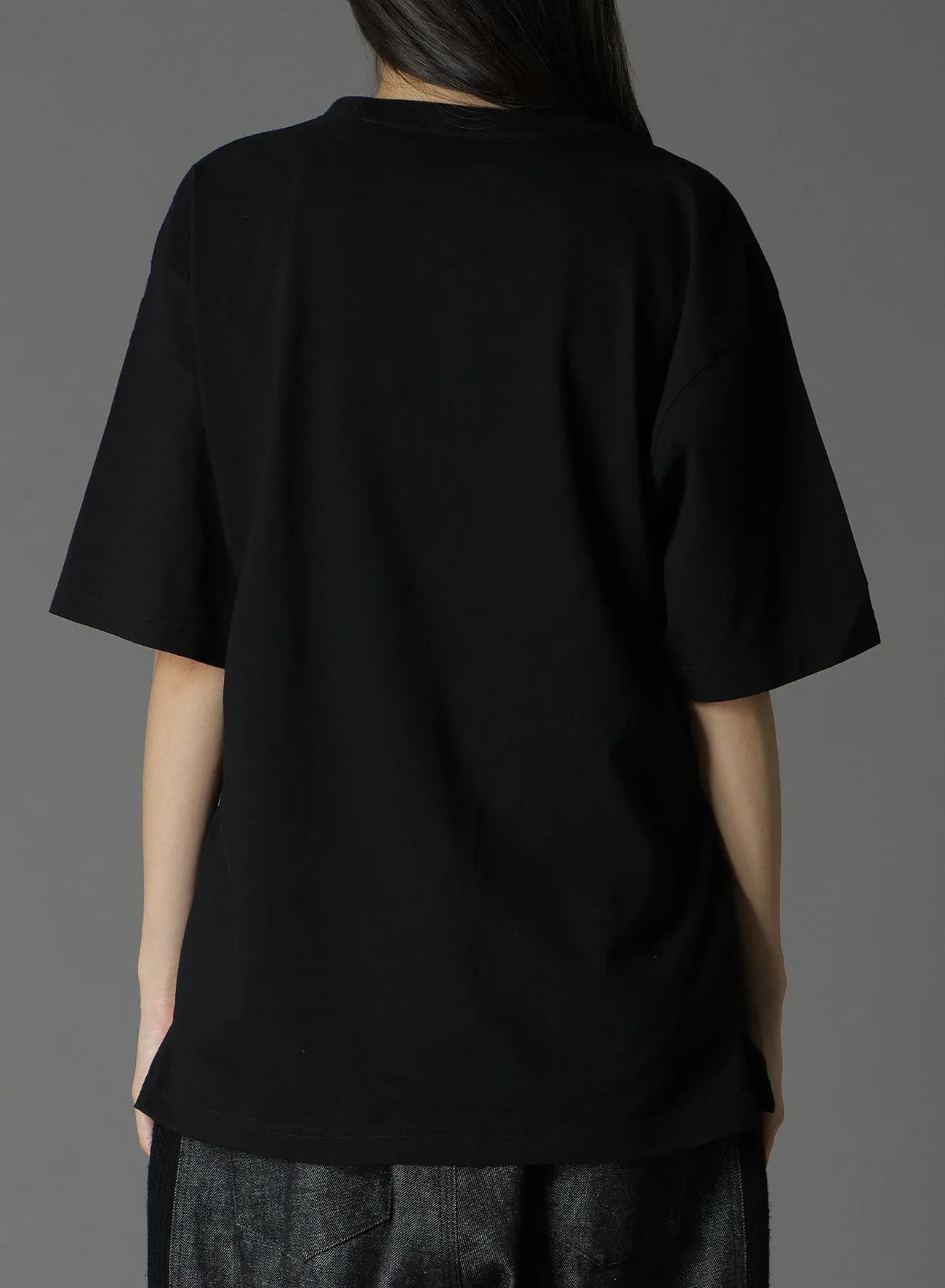 BLACK Ground Y LOGO GRAPHIC PRINT STANDARD T-SHIRT sold by Yohji Yamamoto product image thumbnail 5