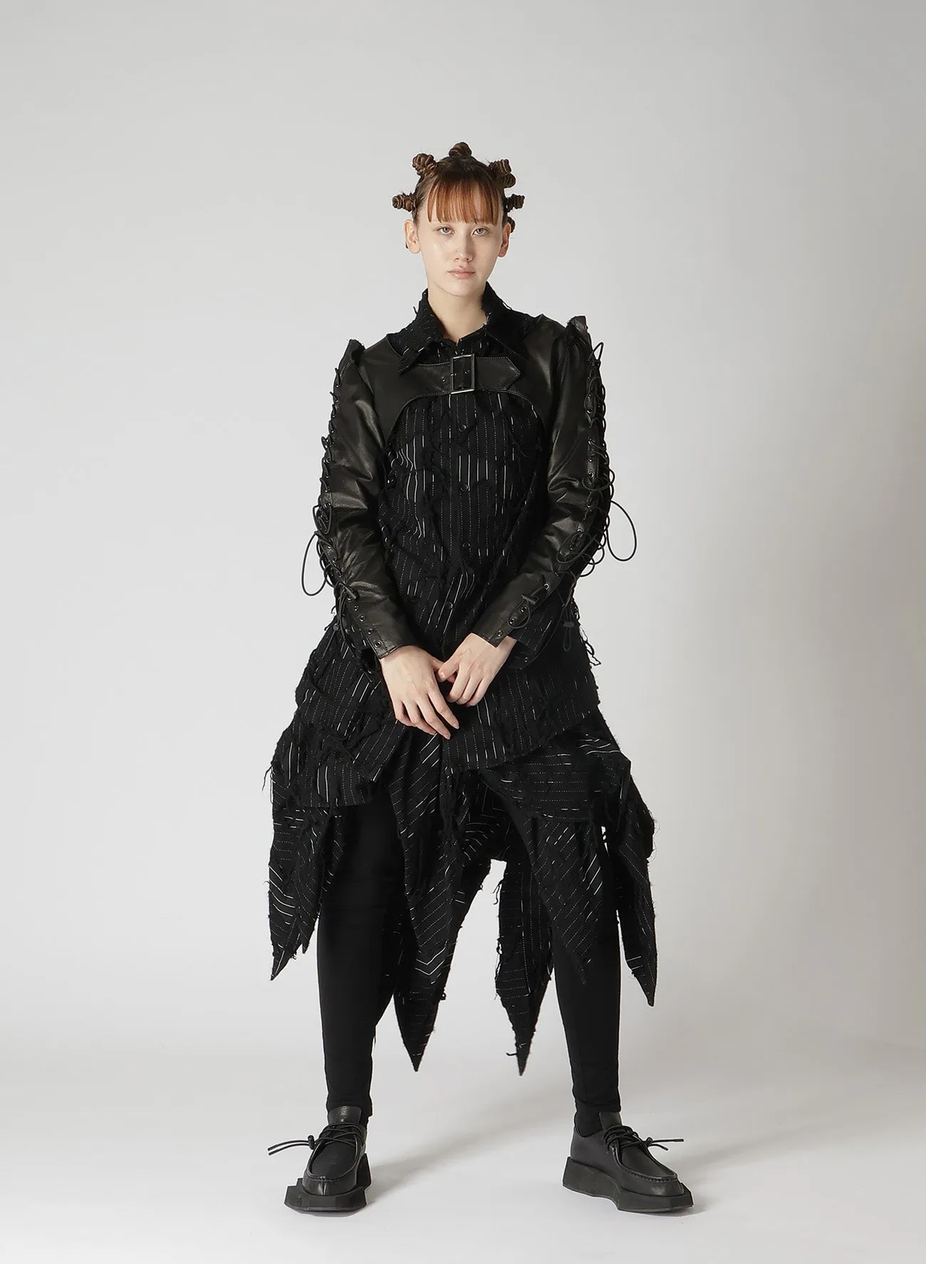 CRUSH STRIPE THORN SKIRT sold by Yohji Yamamoto product image thumbnail 4