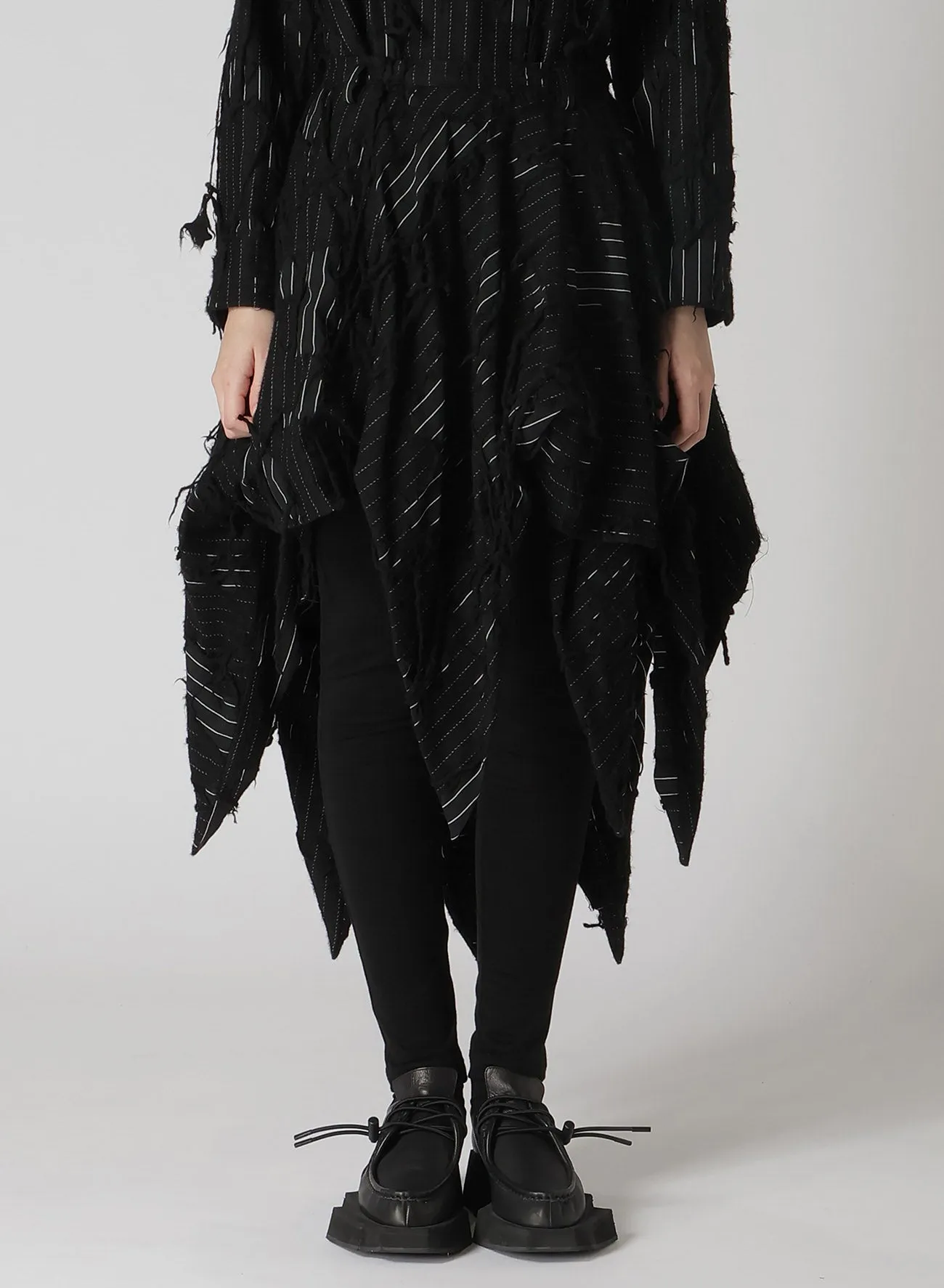 CRUSH STRIPE THORN SKIRT sold by Yohji Yamamoto product image thumbnail 5