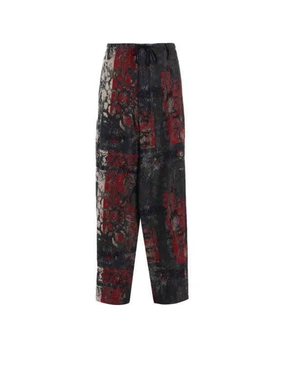 FLORAL JACQUARD DRAWSTRING WIDE PANTS sold by Yohji Yamamoto