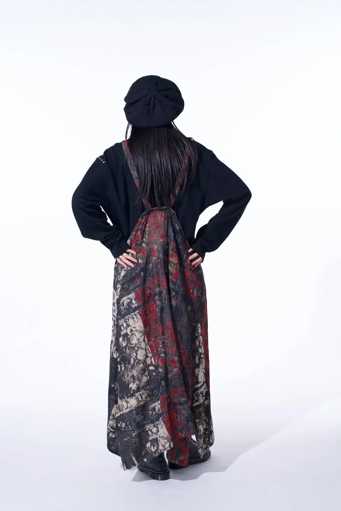 FLORAL JACQUARD PLEATED SHOULDER STRAP DRESS sold by Yohji Yamamoto product image thumbnail 4