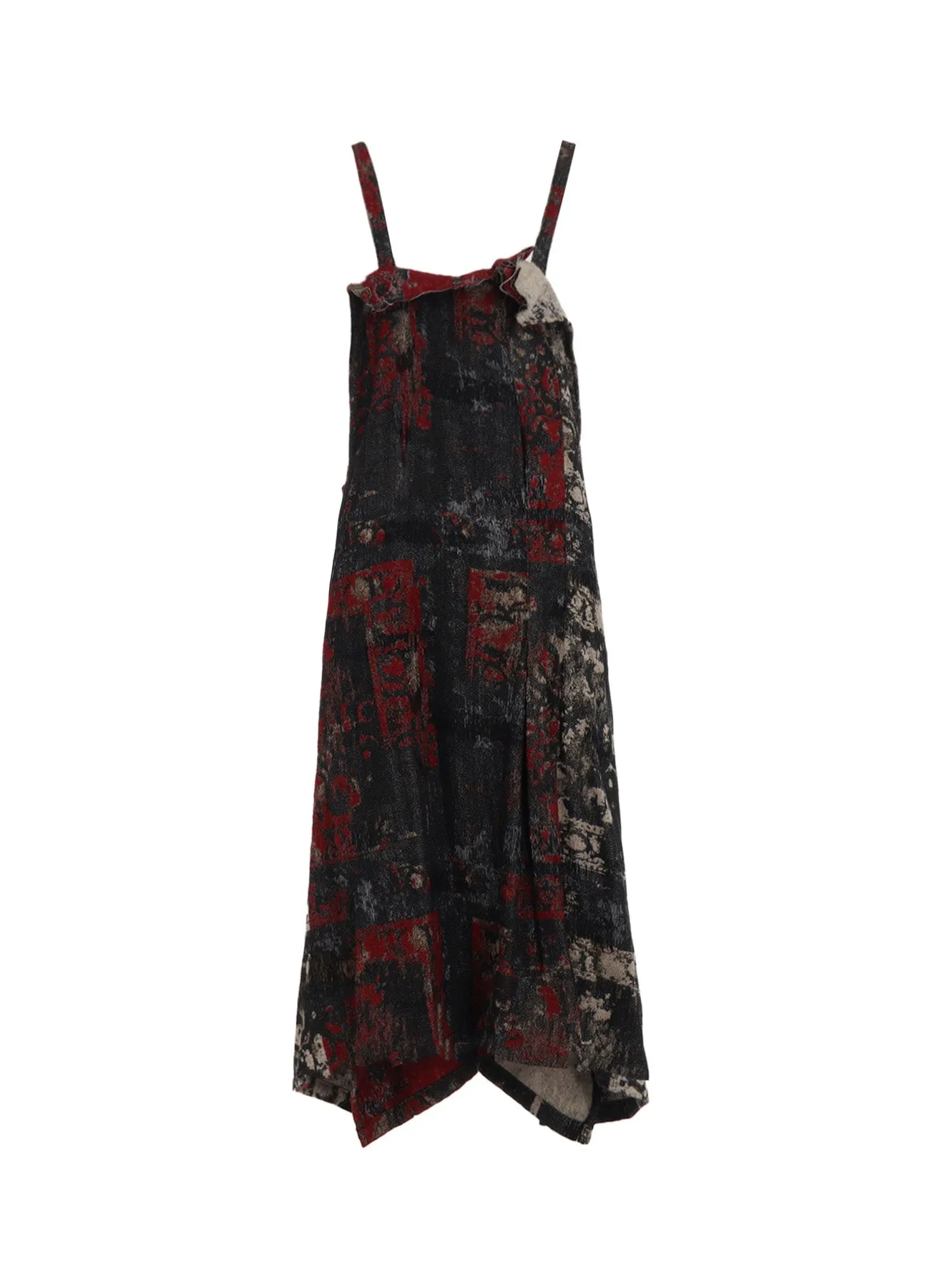 FLORAL JACQUARD PLEATED SHOULDER STRAP DRESS sold by Yohji Yamamoto
