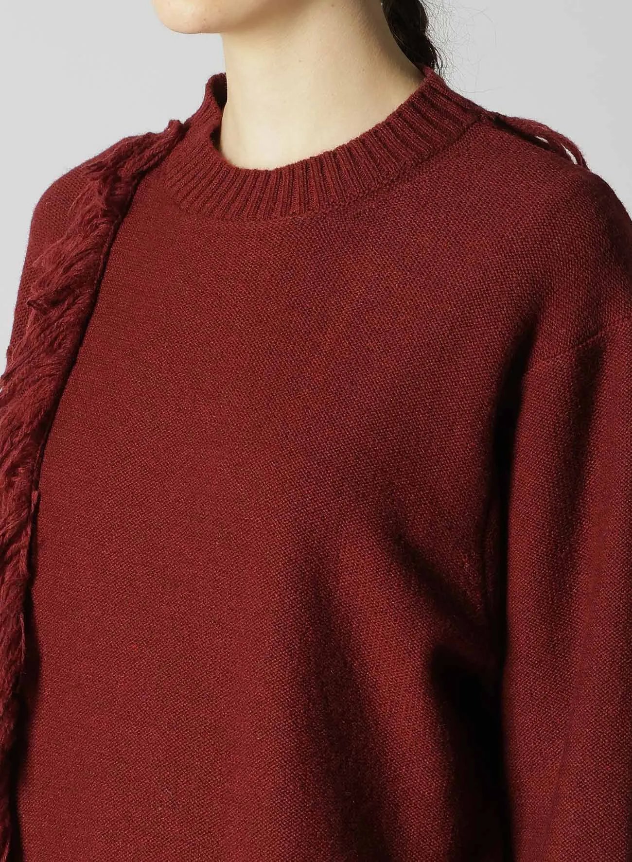 WOOL BLEND JACQUARD PULLOVER sold by Yohji Yamamoto product image thumbnail 5