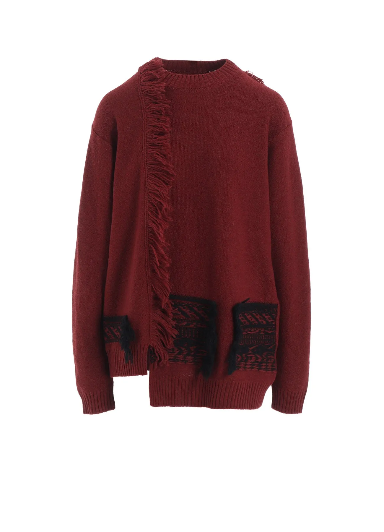 WOOL BLEND JACQUARD PULLOVER sold by Yohji Yamamoto