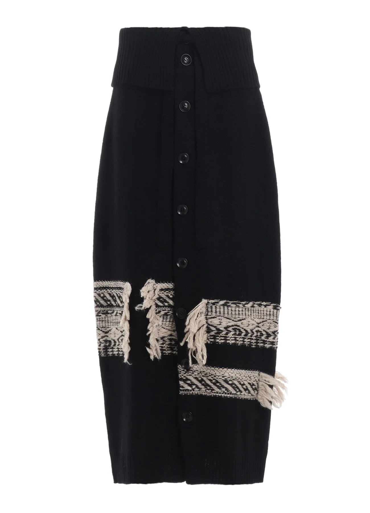 WOOL BLEND JACQUARD SKIRT sold by Yohji Yamamoto product image thumbnail 2