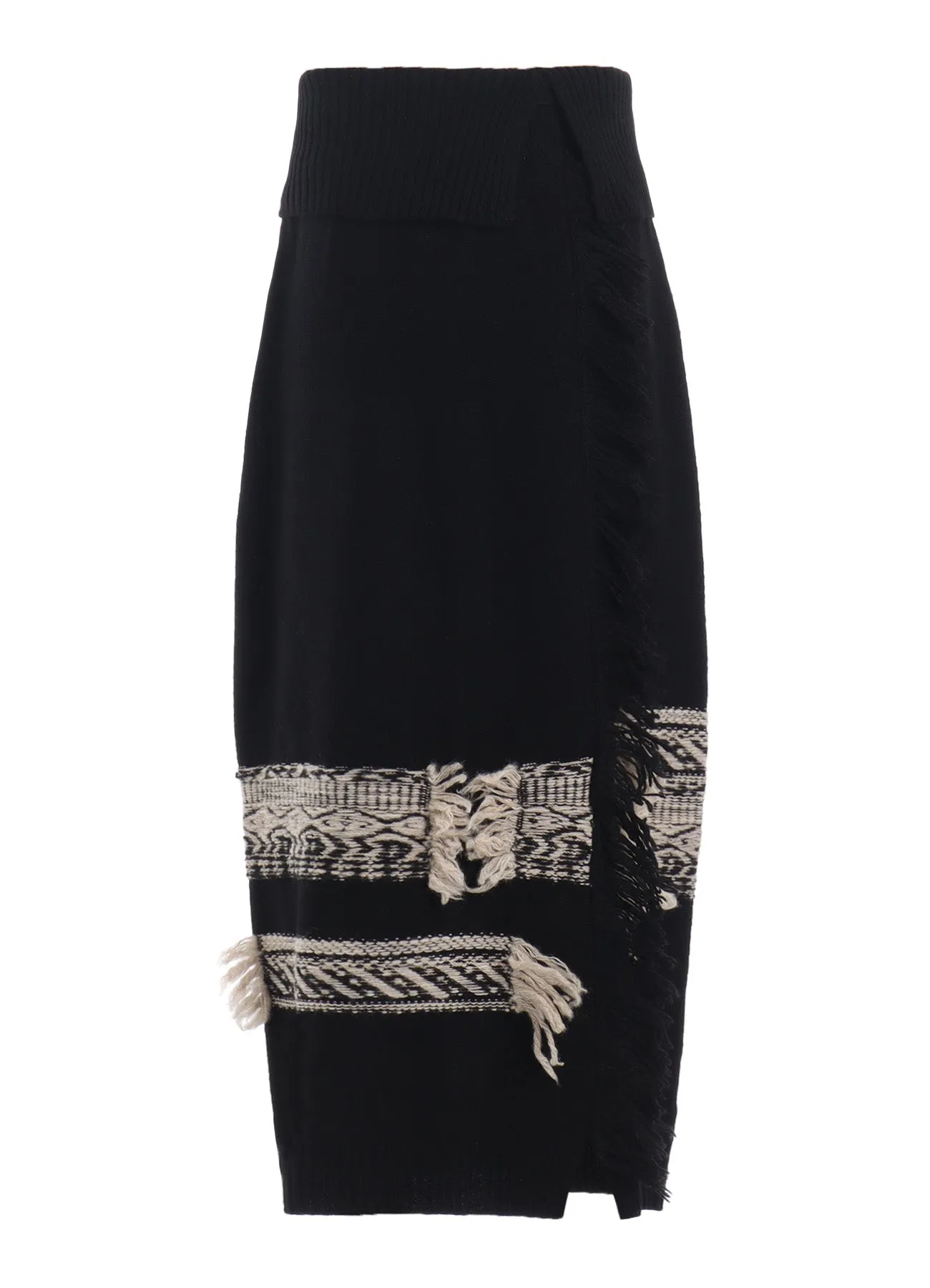 WOOL BLEND JACQUARD SKIRT sold by Yohji Yamamoto product image thumbnail 3