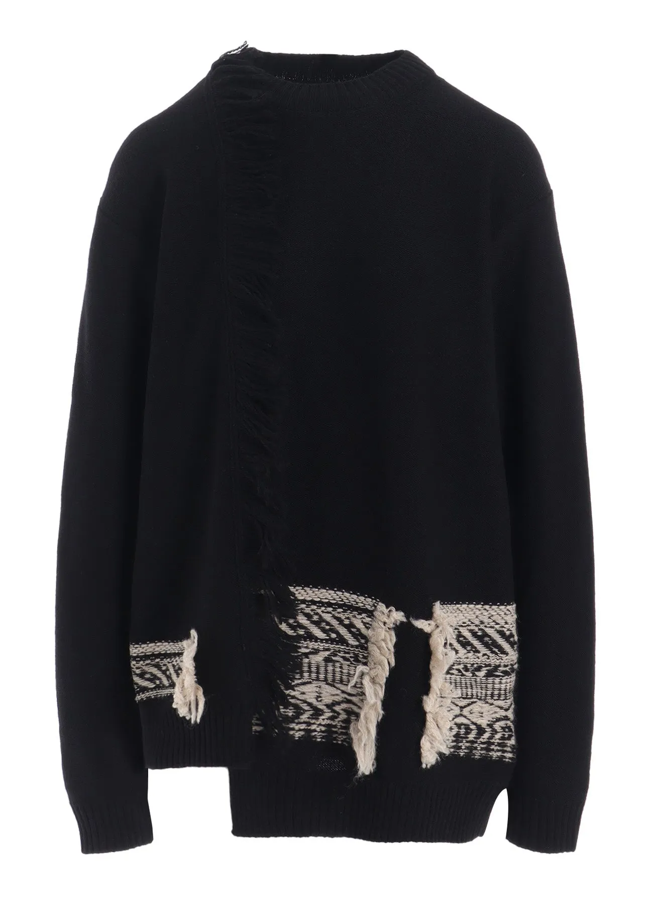 WOOL BLEND JACQUARD PULLOVER sold by Yohji Yamamoto product image thumbnail 2