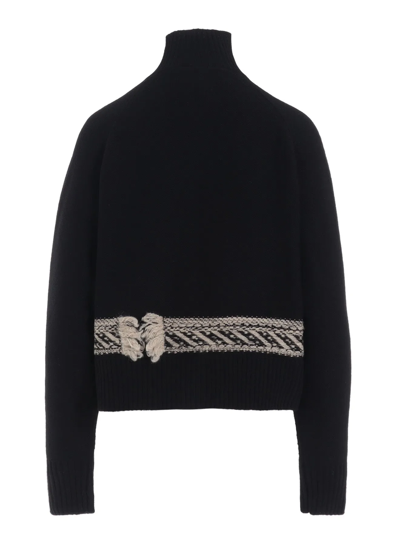 WOOL BLEND JACQUARD HIGH NECK CARDIGAN sold by Yohji Yamamoto product image thumbnail 3