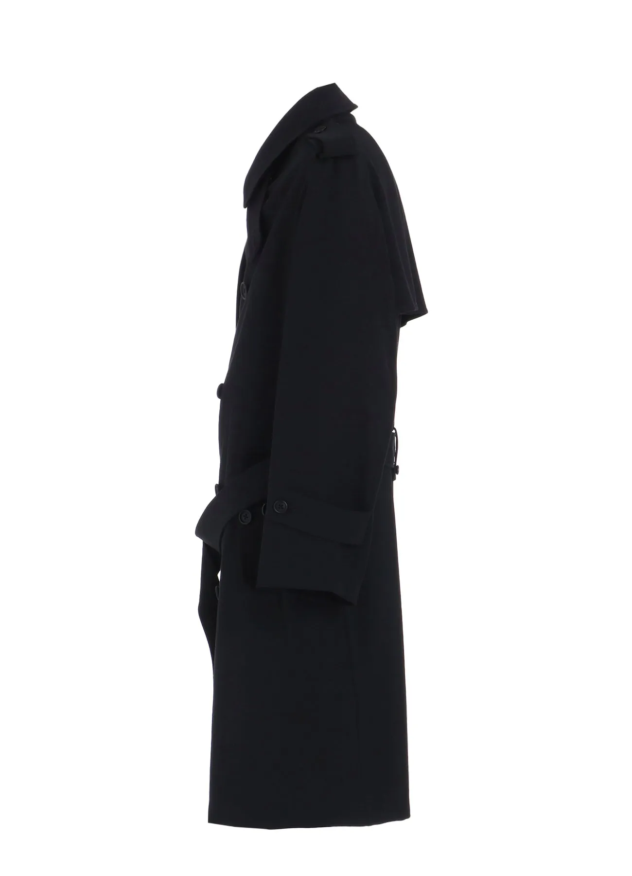 2/60 WOOL GABARDINE SHORT TRENCH COAT sold by Yohji Yamamoto product image thumbnail 4