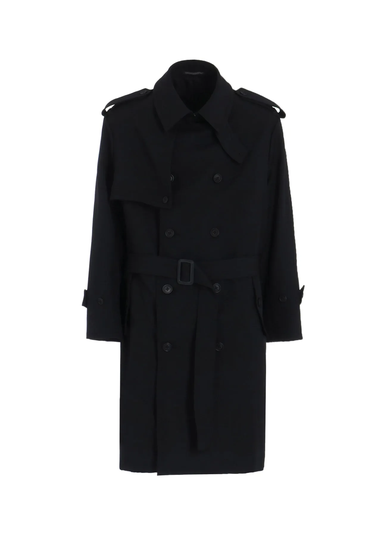 2/60 WOOL GABARDINE SHORT TRENCH COAT sold by Yohji Yamamoto
