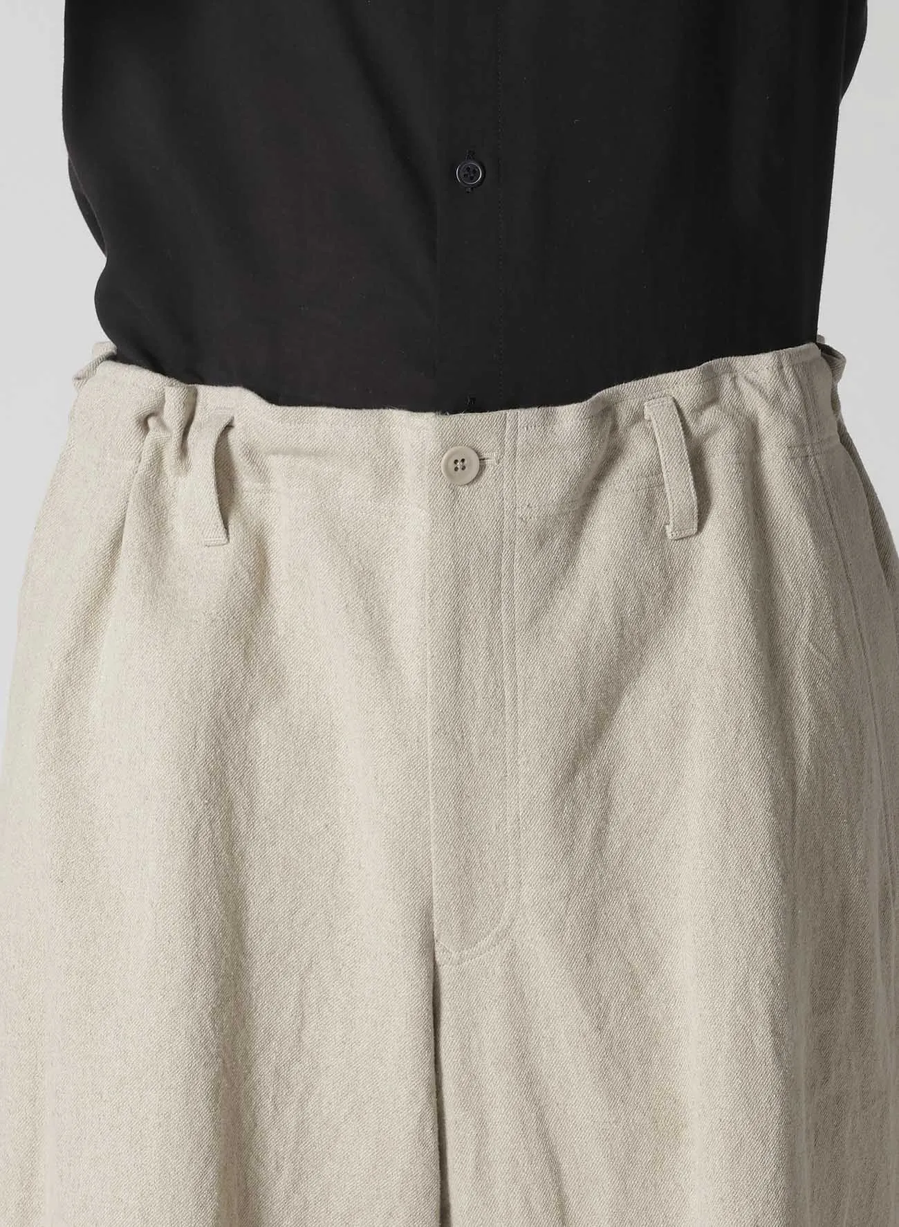 COTTON LINEN GABARDINE 3 STITCHES WORK PANTS sold by Yohji Yamamoto product image thumbnail 3