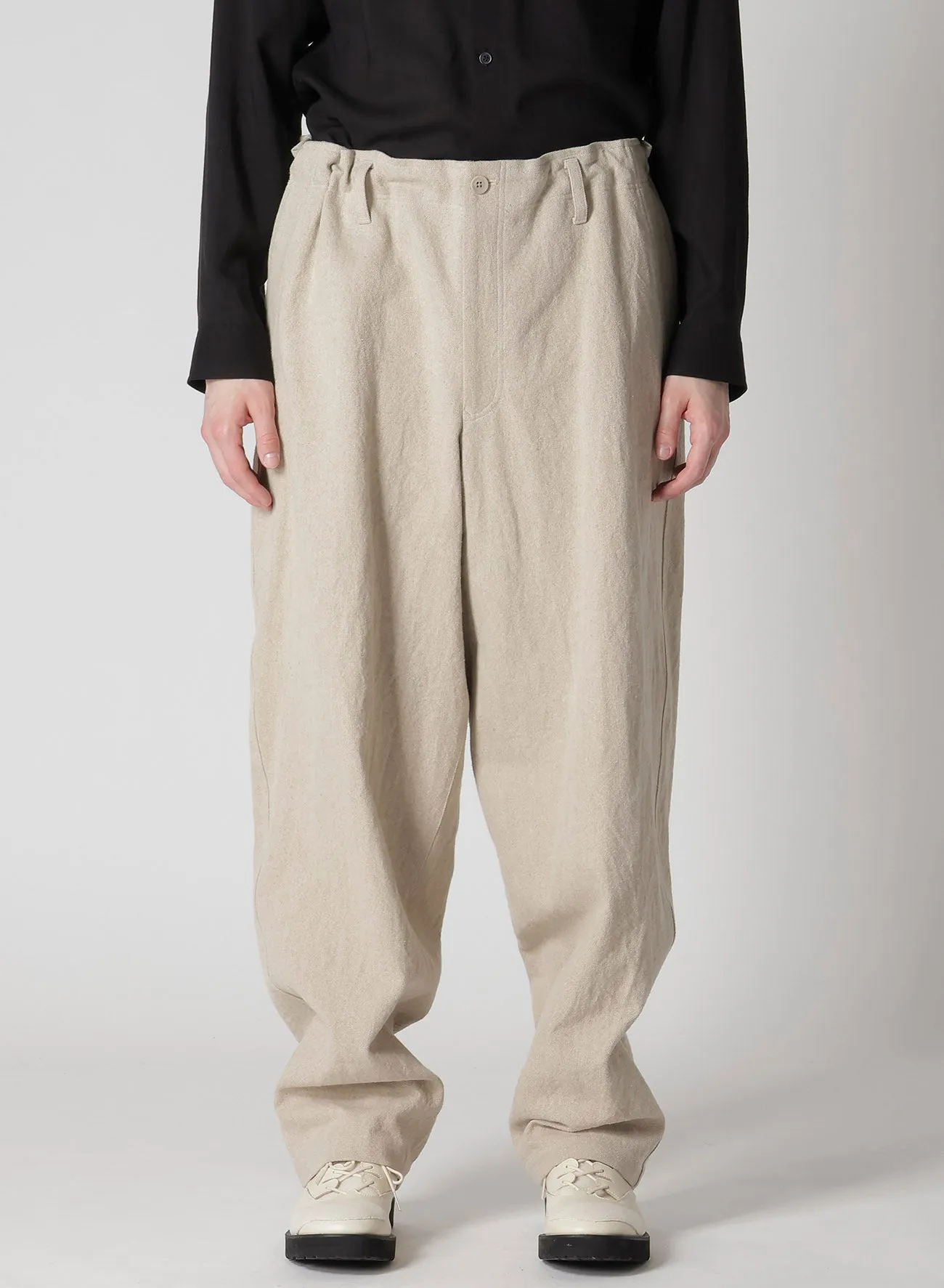 COTTON LINEN GABARDINE 3 STITCHES WORK PANTS sold by Yohji Yamamoto product image thumbnail 2