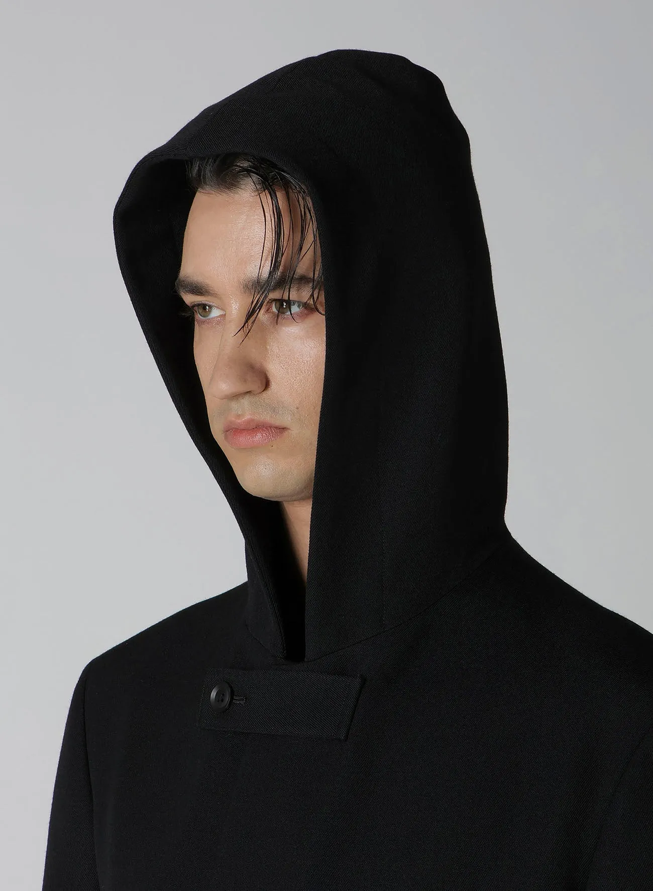 ARMY GABARDINE HOODED TAB JACKET sold by Yohji Yamamoto product image thumbnail 3
