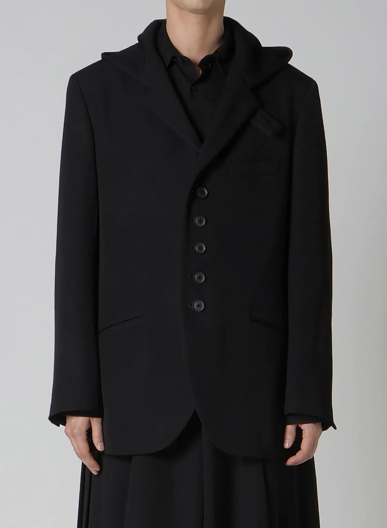 ARMY GABARDINE HOODED TAB JACKET sold by Yohji Yamamoto product image thumbnail 2