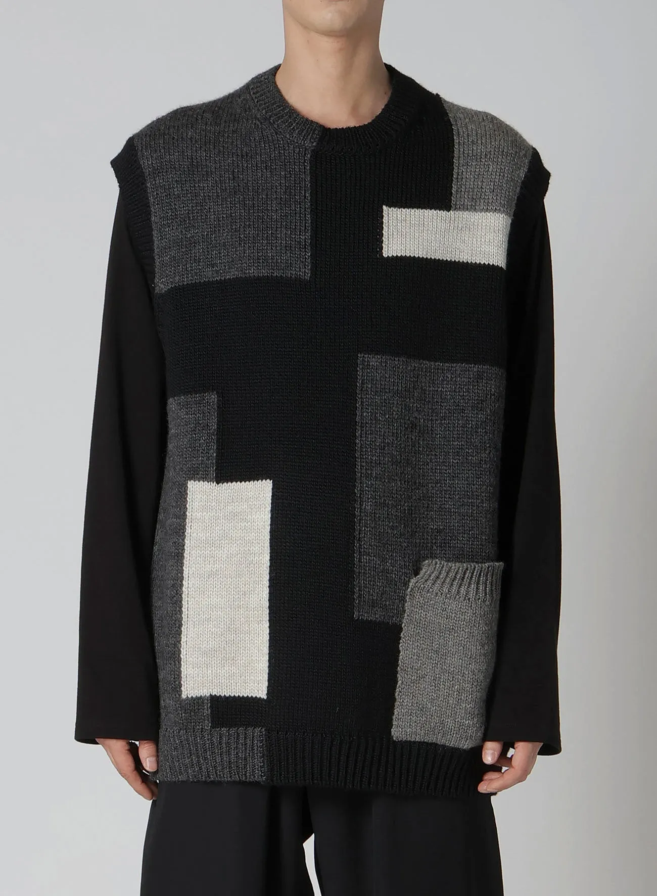 3G2P INTERSIA ROUND NECK VEST sold by Yohji Yamamoto product image thumbnail 3