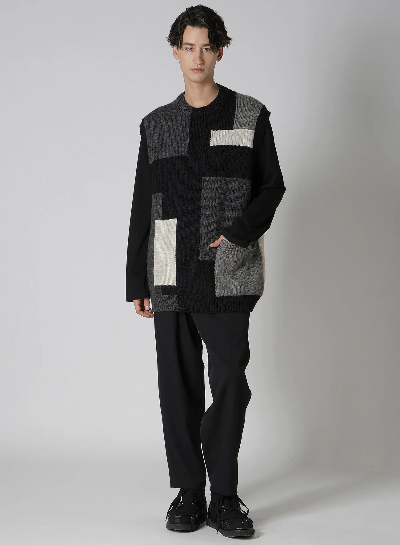 3G2P INTERSIA ROUND NECK VEST sold by Yohji Yamamoto product image thumbnail 2