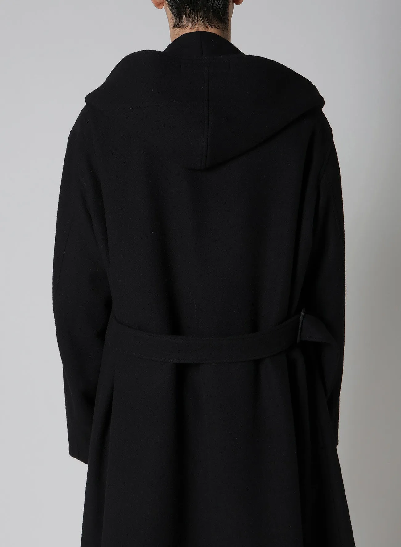 AIRY MOSSER W FRONT HOODED COAT sold by Yohji Yamamoto product image thumbnail 5