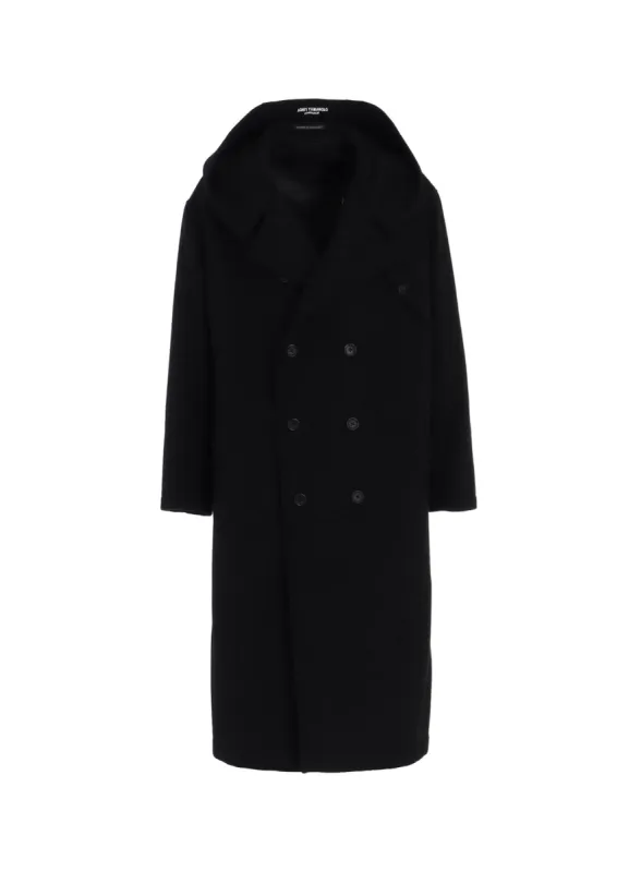 AIRY MOSSER W FRONT HOODED COAT sold by Yohji Yamamoto