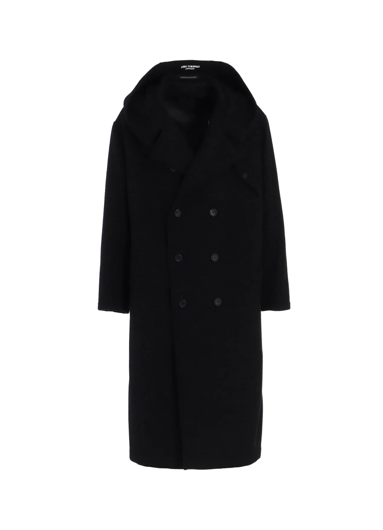 AIRY MOSSER W FRONT HOODED COAT sold by Yohji Yamamoto