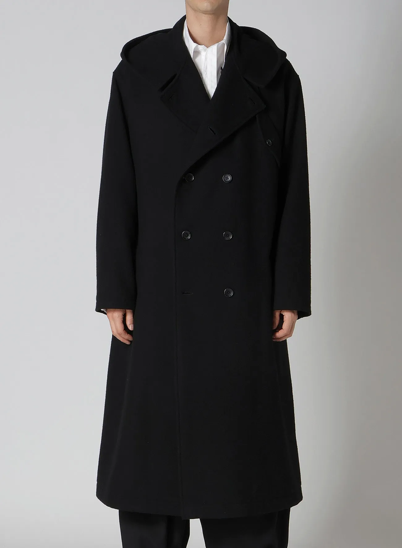 AIRY MOSSER W FRONT HOODED COAT sold by Yohji Yamamoto product image thumbnail 2