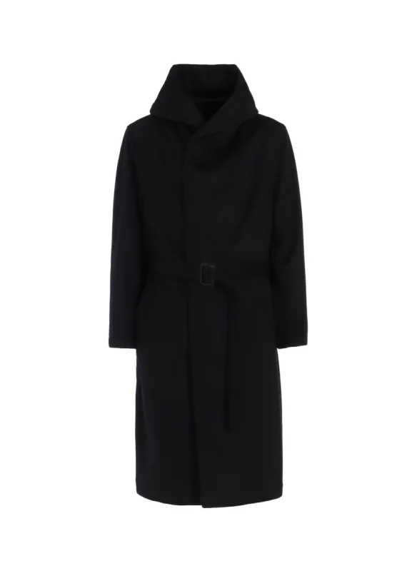 W/Ca BEAVER SNAP HOODED COAT sold by Yohji Yamamoto