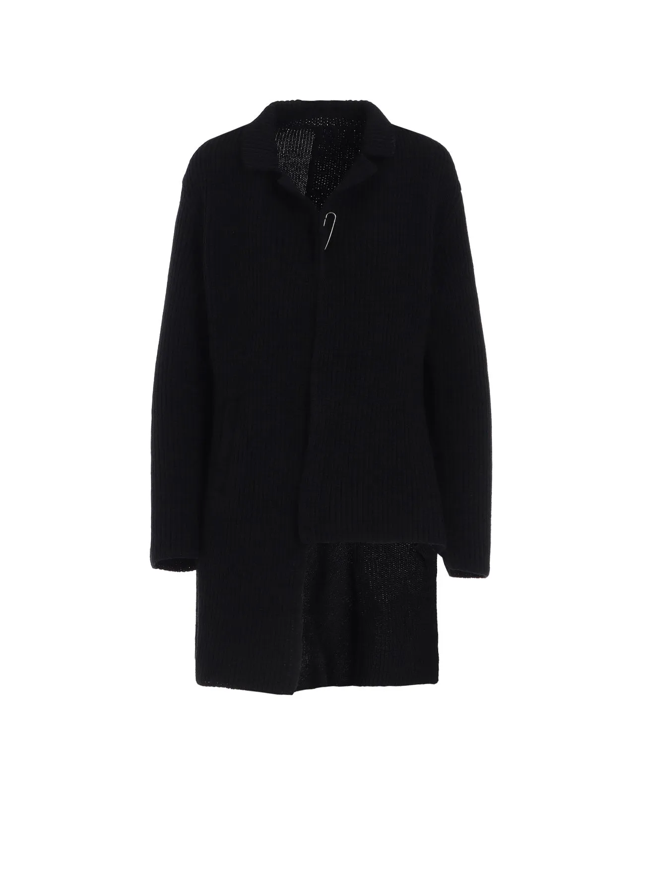 HALF CARDIGAN+PLAIN WEAVE ASYMMETRY JACKET sold by Yohji Yamamoto