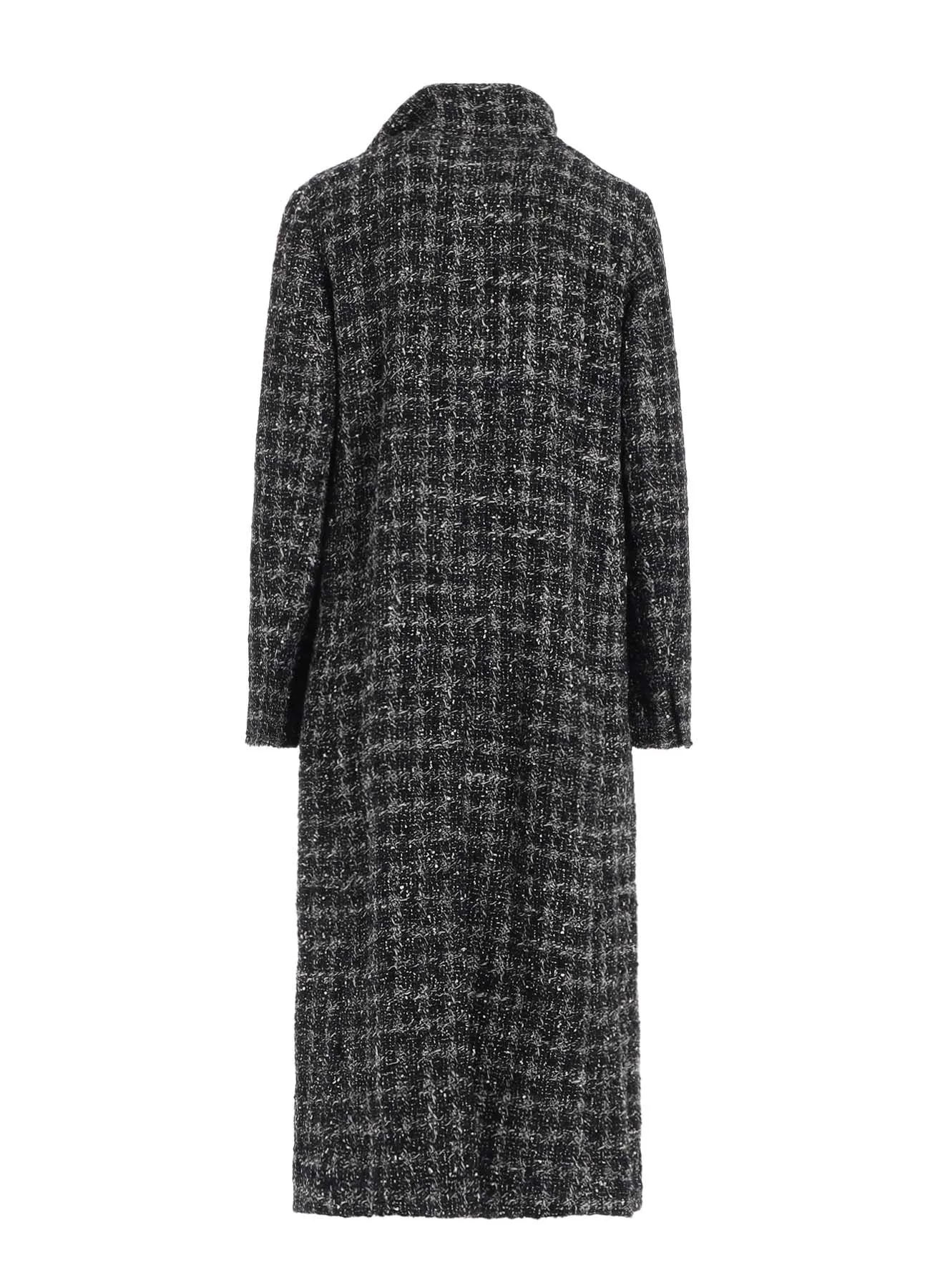 GREY HOUNDSTOOTH R DOUBLE LAYERED LONG COAT sold by Yohji Yamamoto product image thumbnail 5