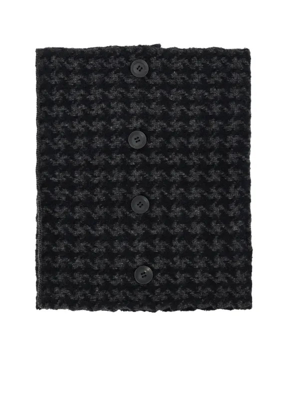 HOUNDSTOOTH L NECK WARMER sold by Yohji Yamamoto